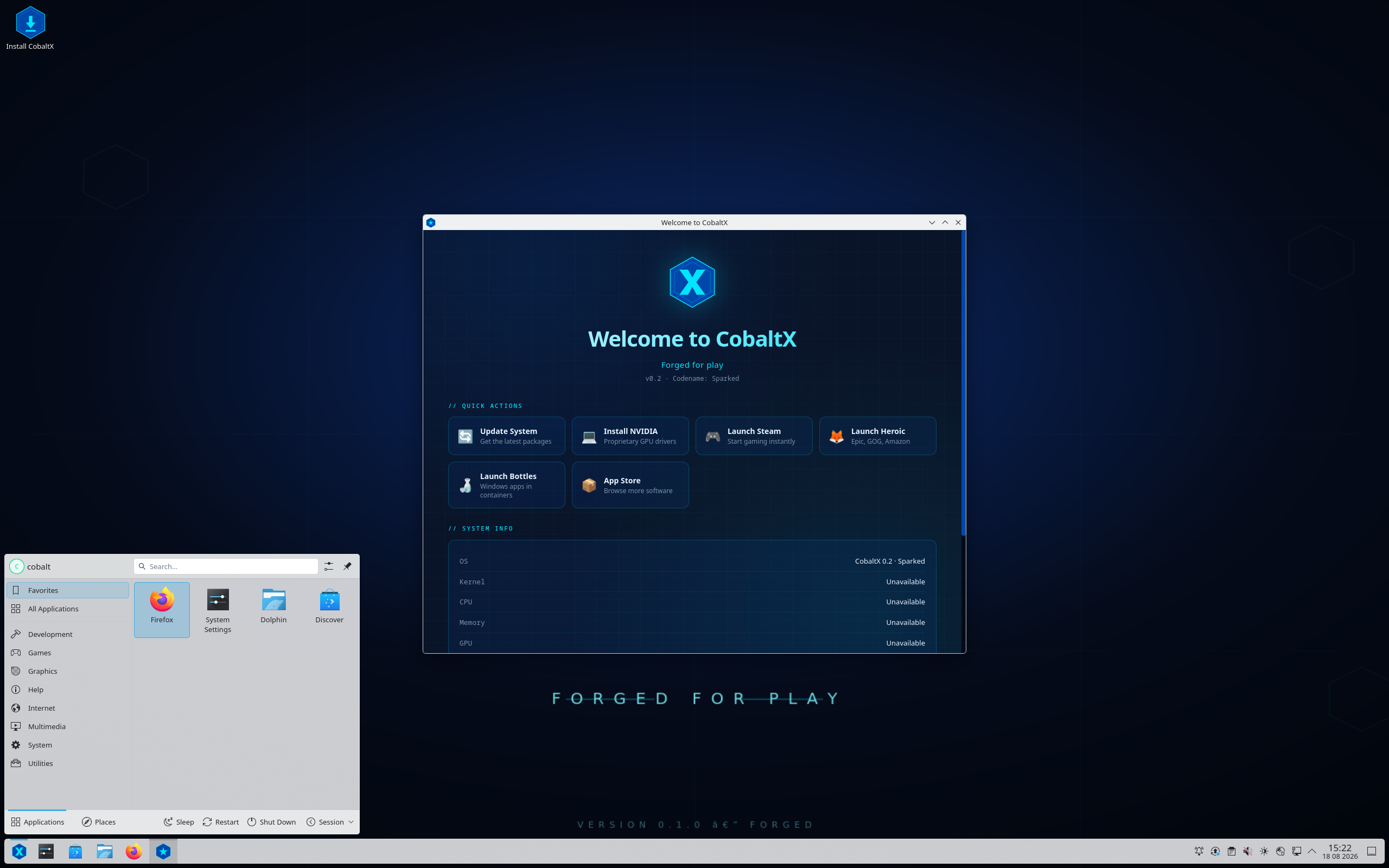 CobaltX desktop screenshot: 0.2 kde
