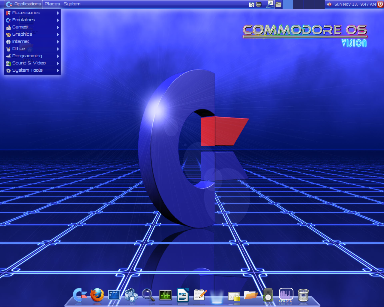 Commodore desktop screenshot: 1.0 beta6