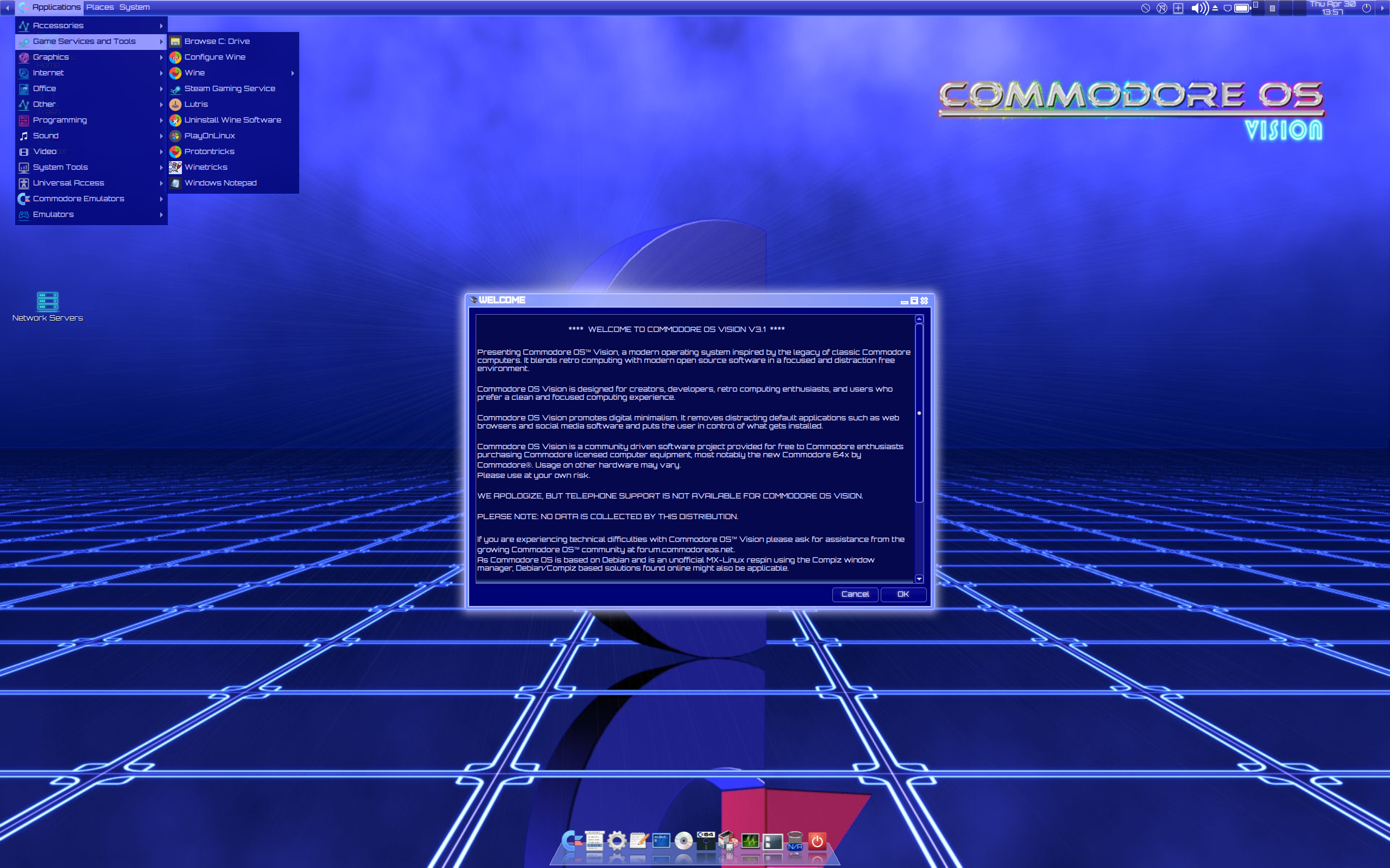 Commodore desktop screenshot: 3.1