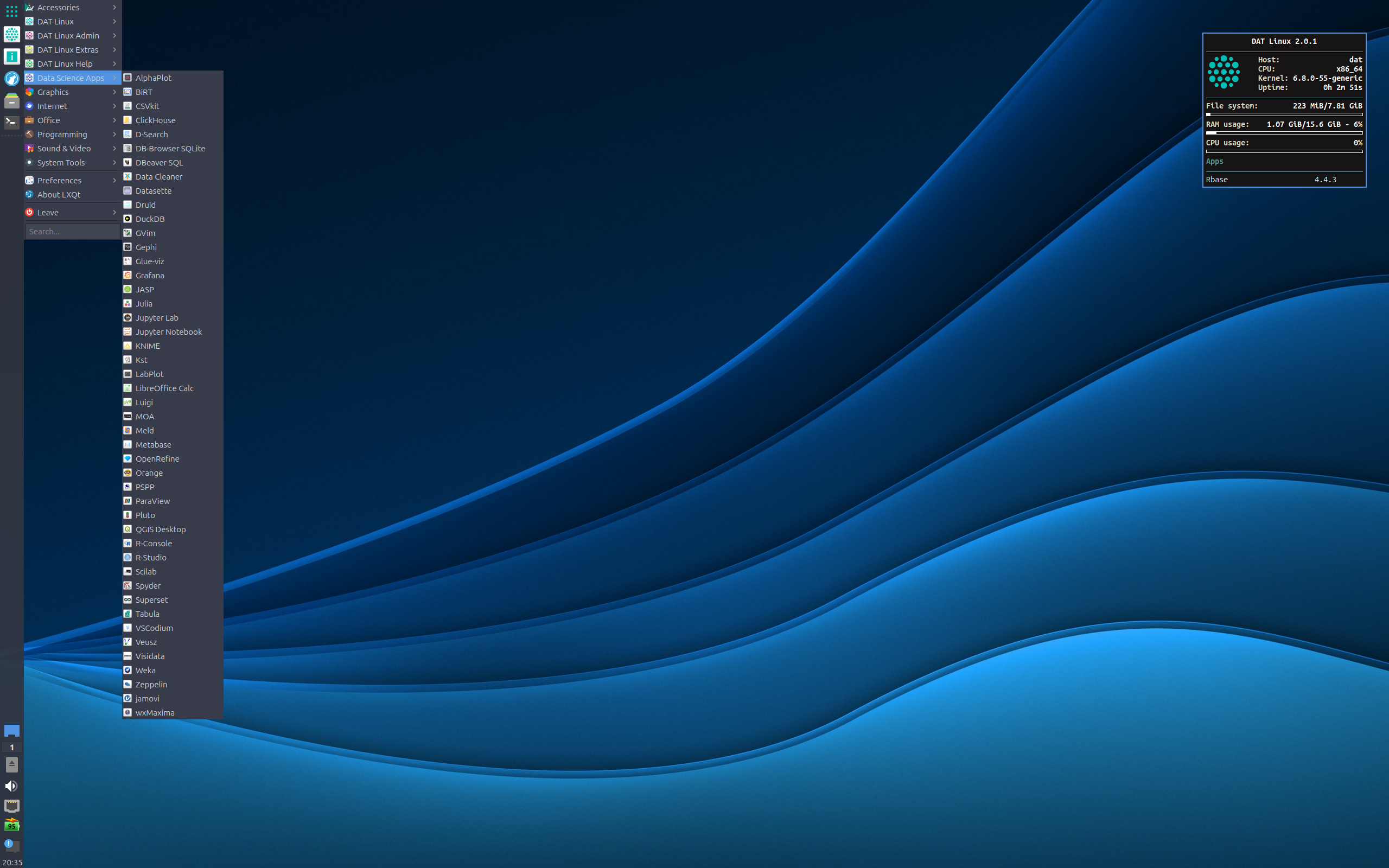 DAT desktop screenshot: 2.0.1