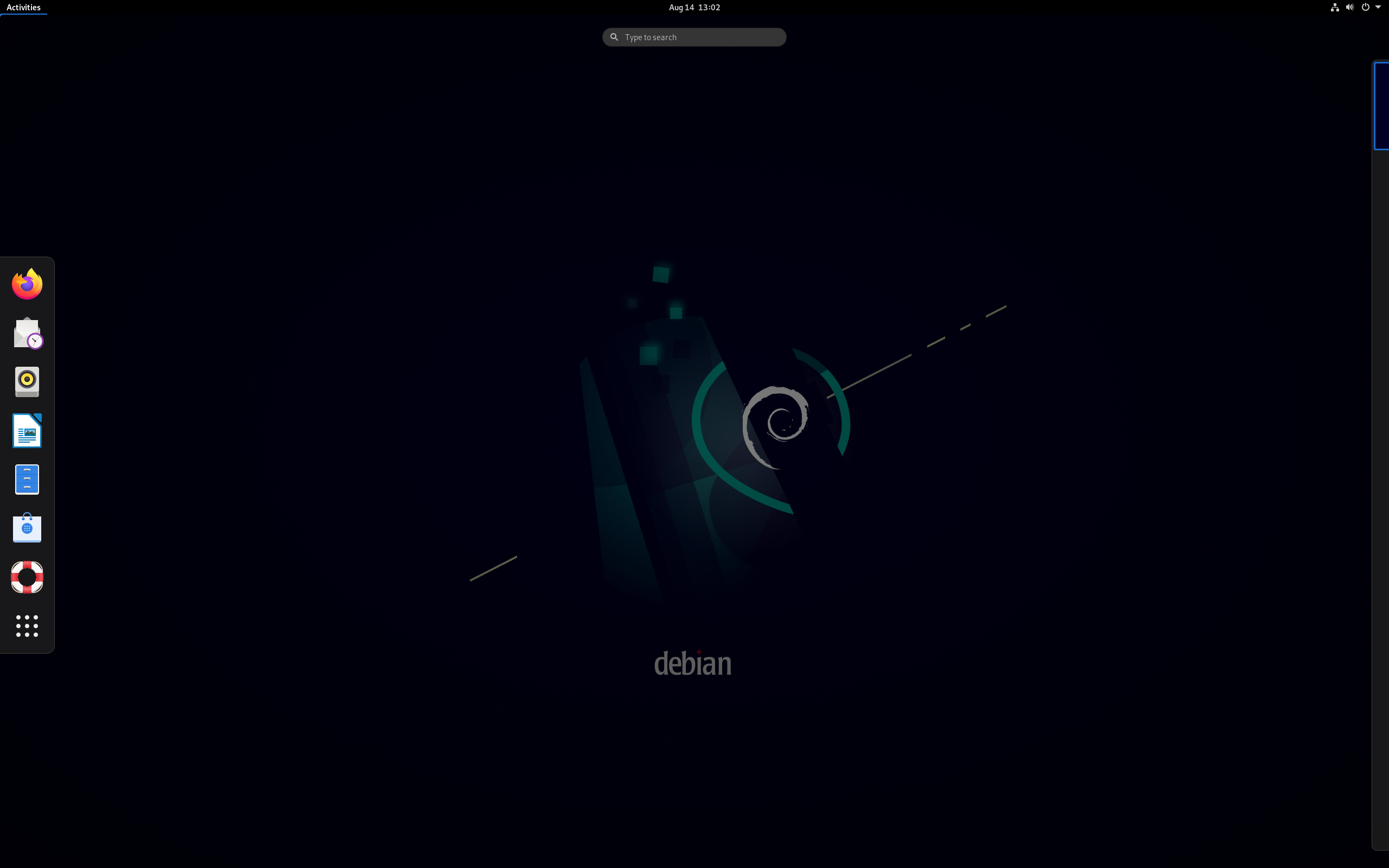 Debian desktop screenshot: 11