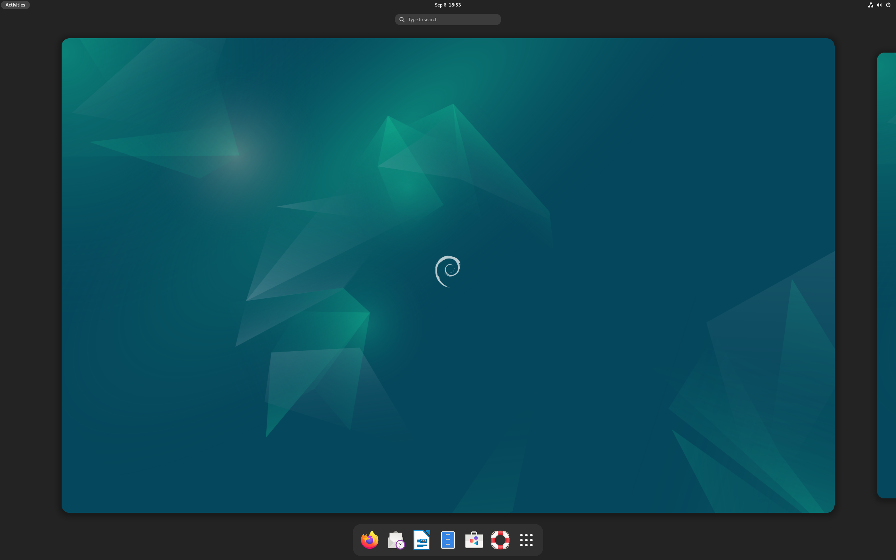 Debian desktop screenshot: 12