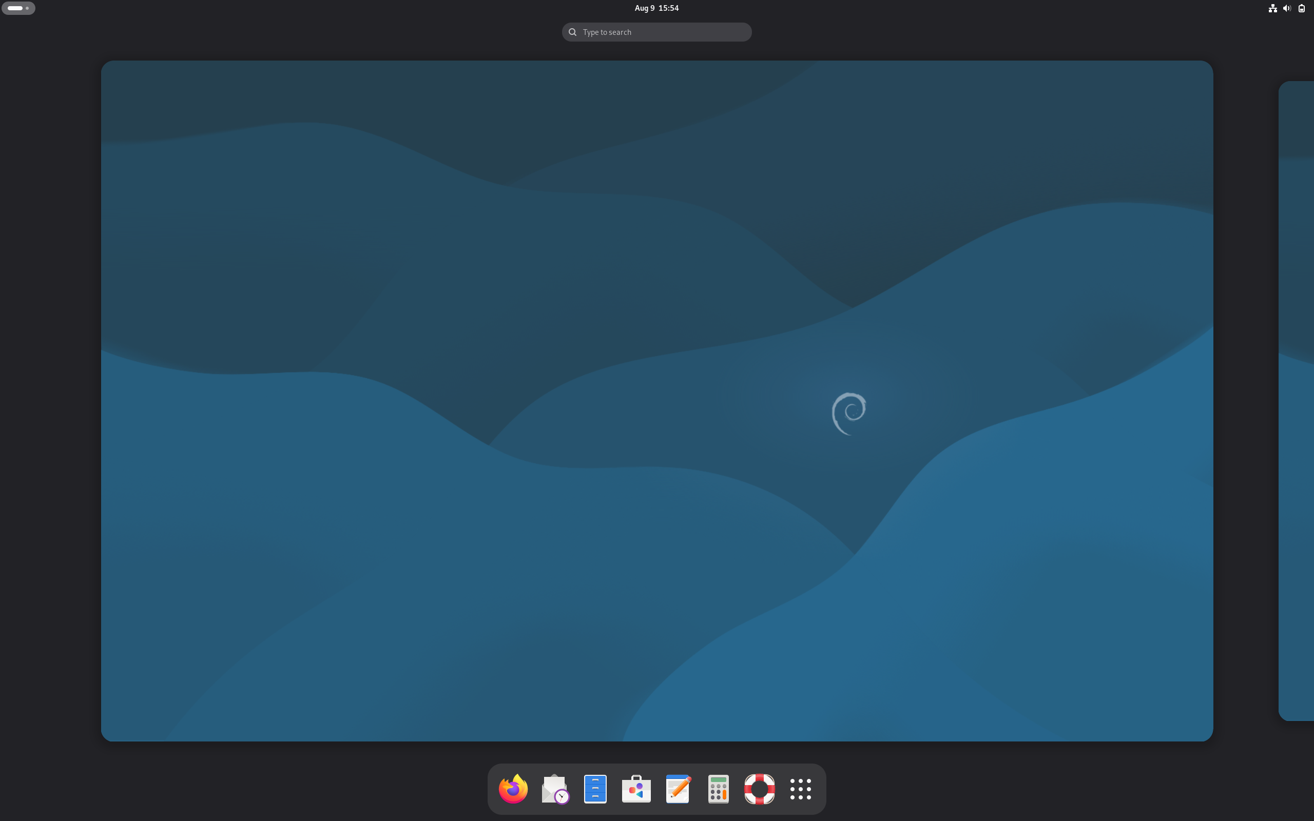 Debian desktop screenshot: 13