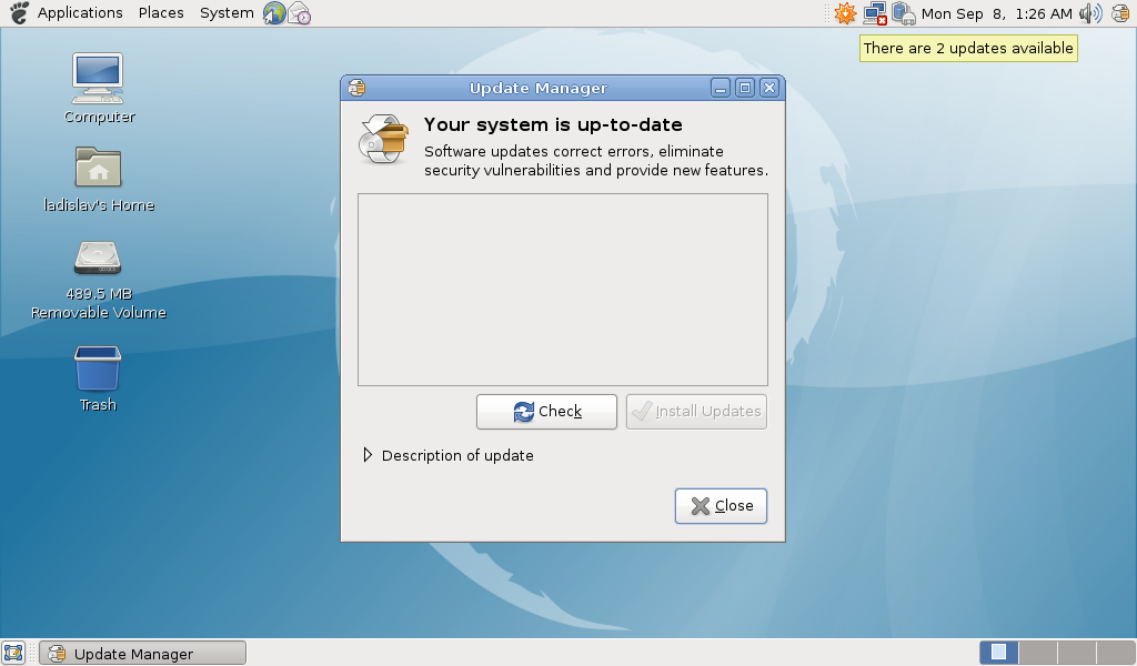 Debian desktop screenshot: 5.0 eeepc
