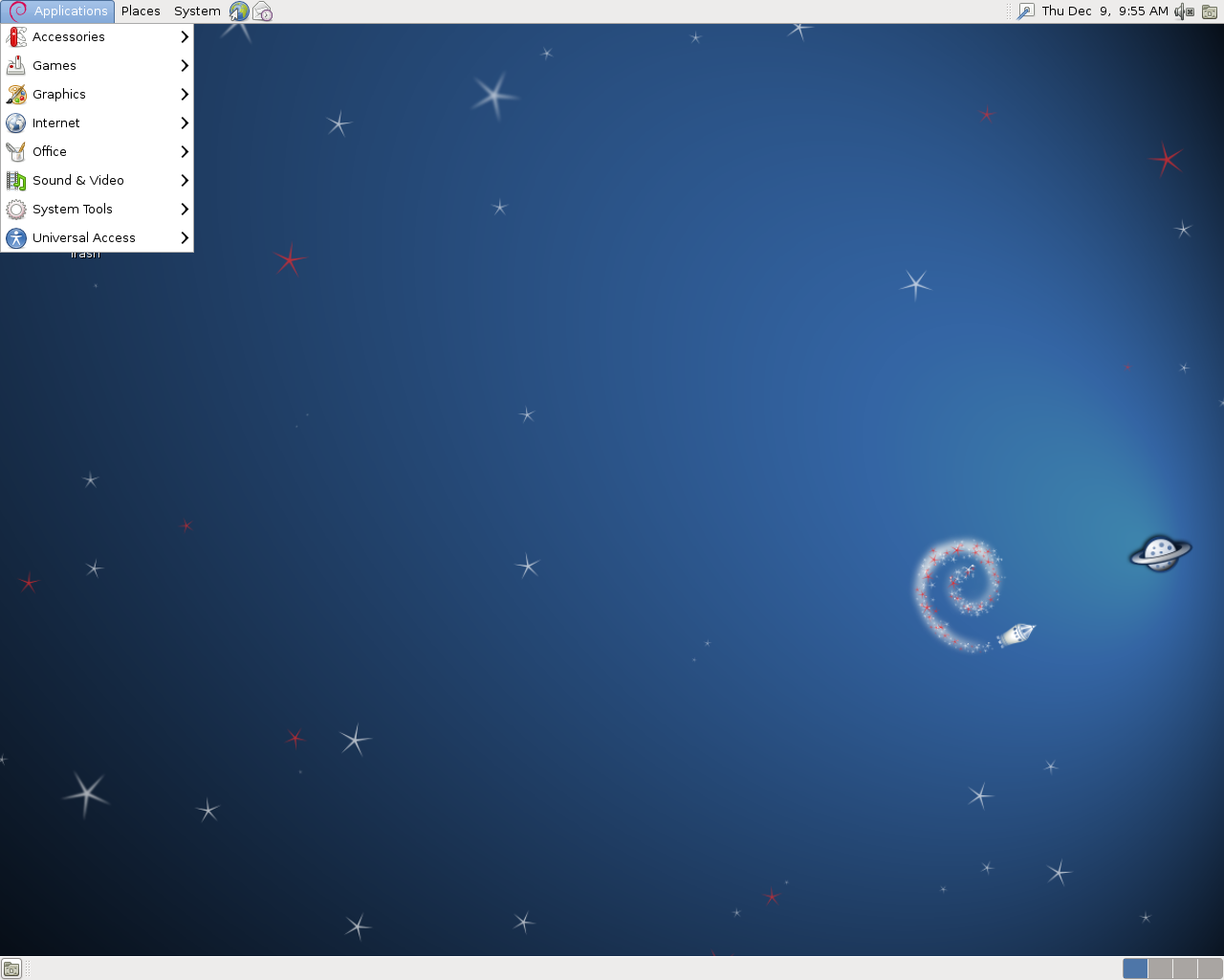 Debian desktop screenshot: 6.0 beta2