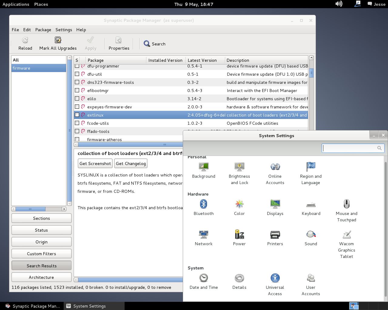 Debian desktop screenshot: 7.0 settings