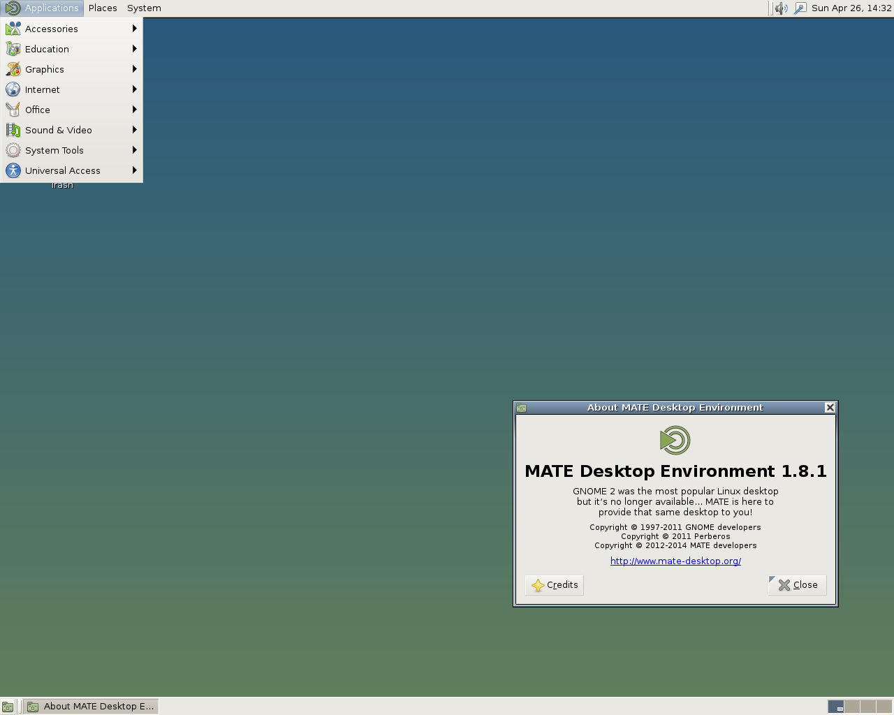 Debian desktop screenshot: 8.0 mate