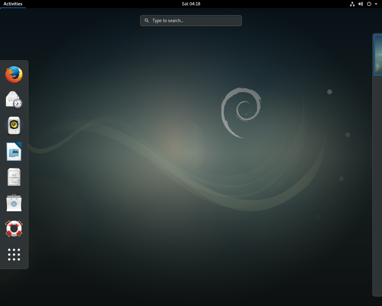 Debian desktop screenshot: 9