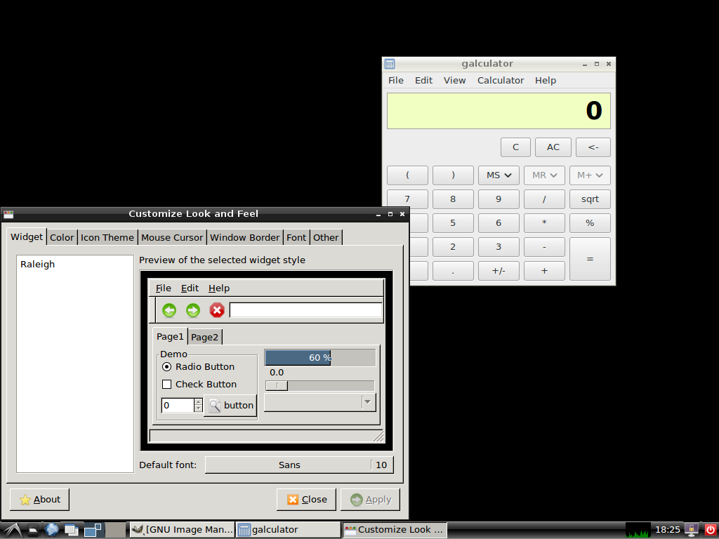 Debian desktop screenshot: hurd 2015 apps