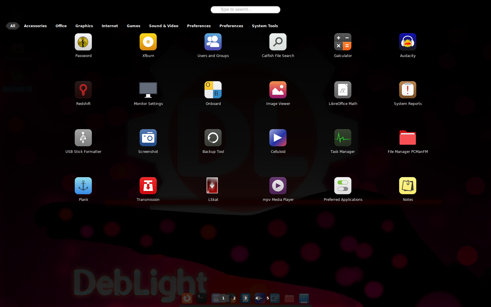 DebLight desktop screenshot: 1 laughers