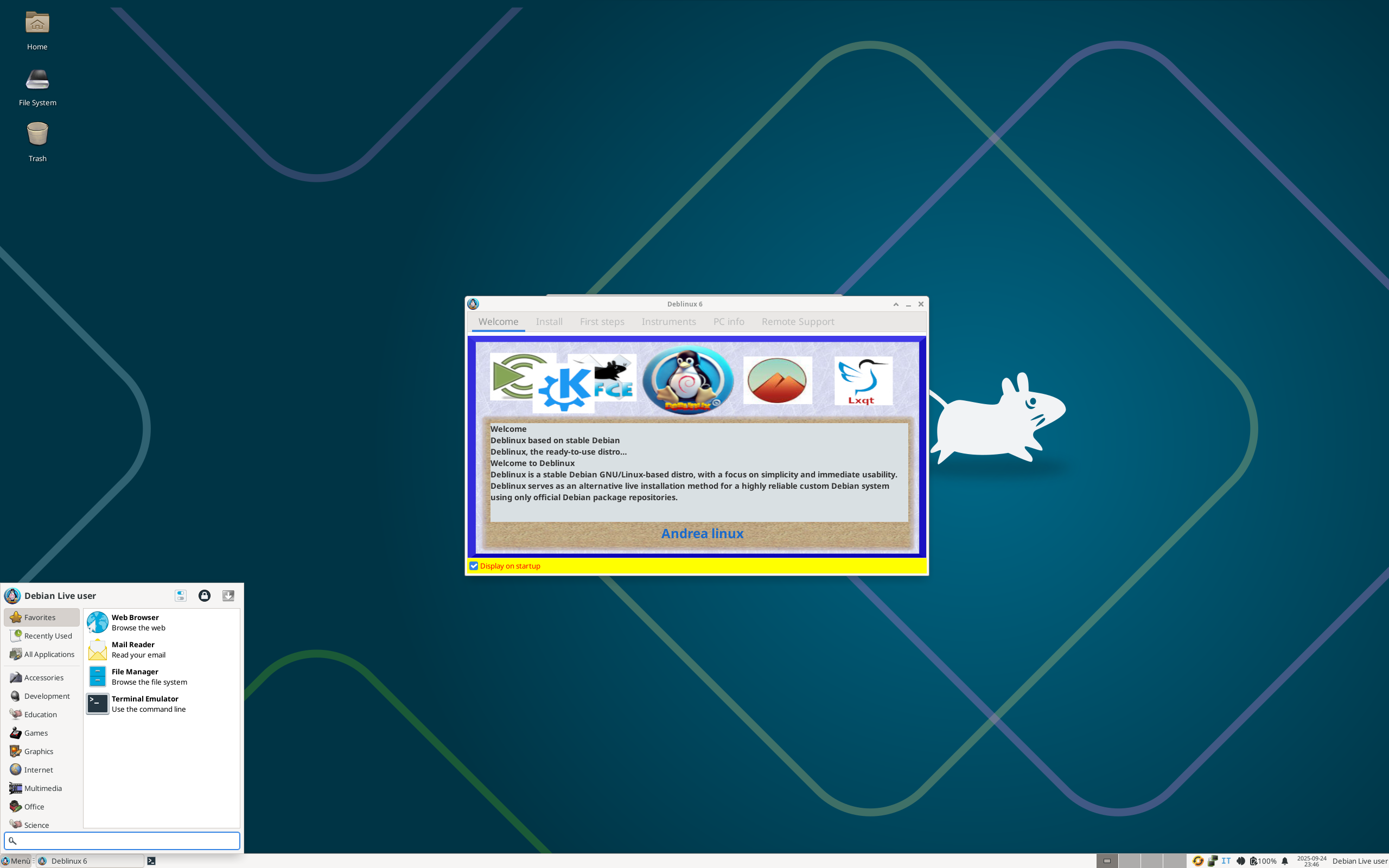 Deblinux desktop screenshot: 6