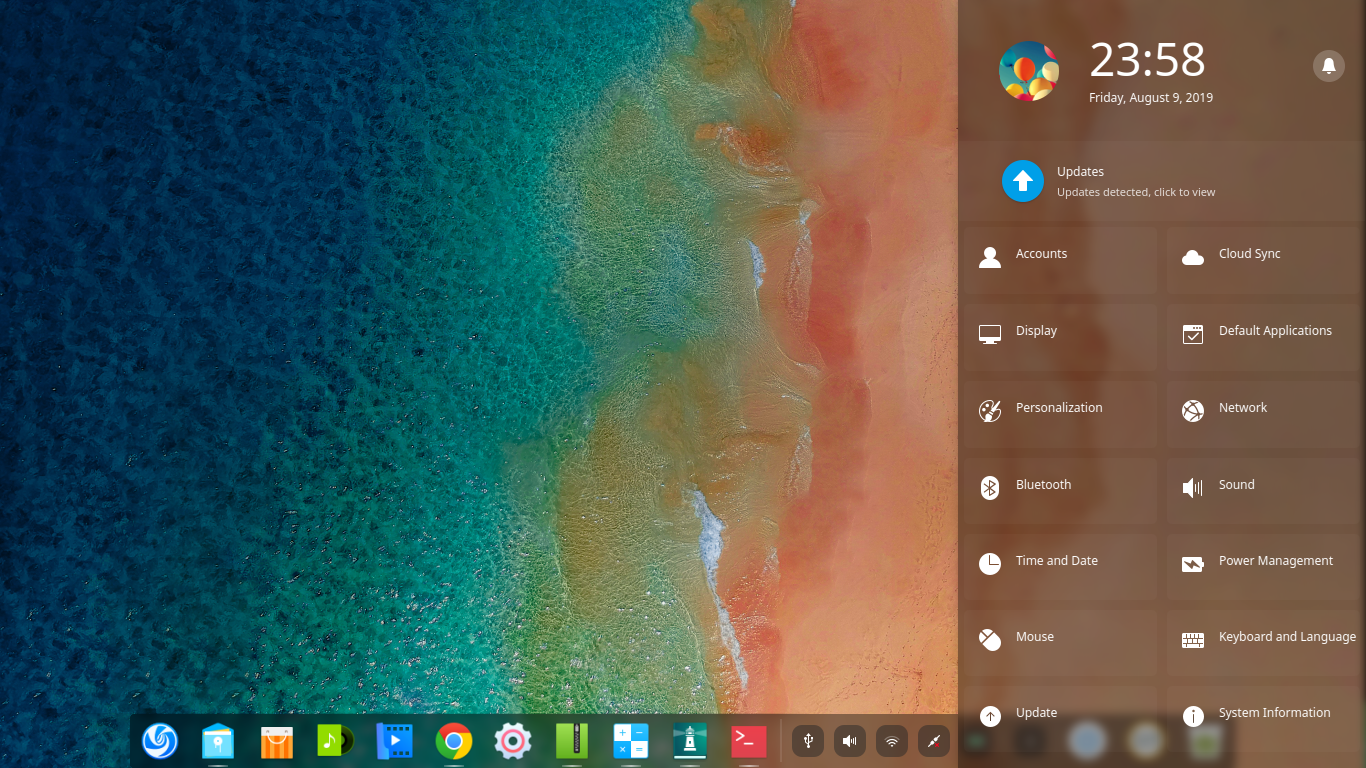deepin desktop screenshot: 15.11 settings and repo