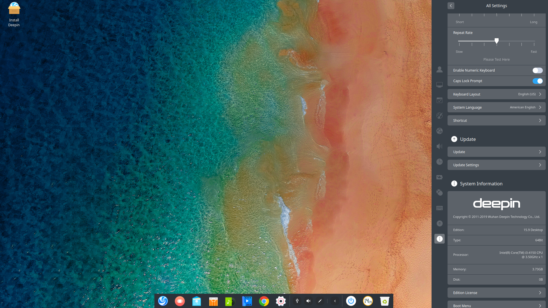 deepin desktop screenshot: 15.9