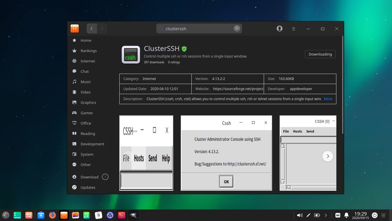 deepin desktop screenshot: 20 app store