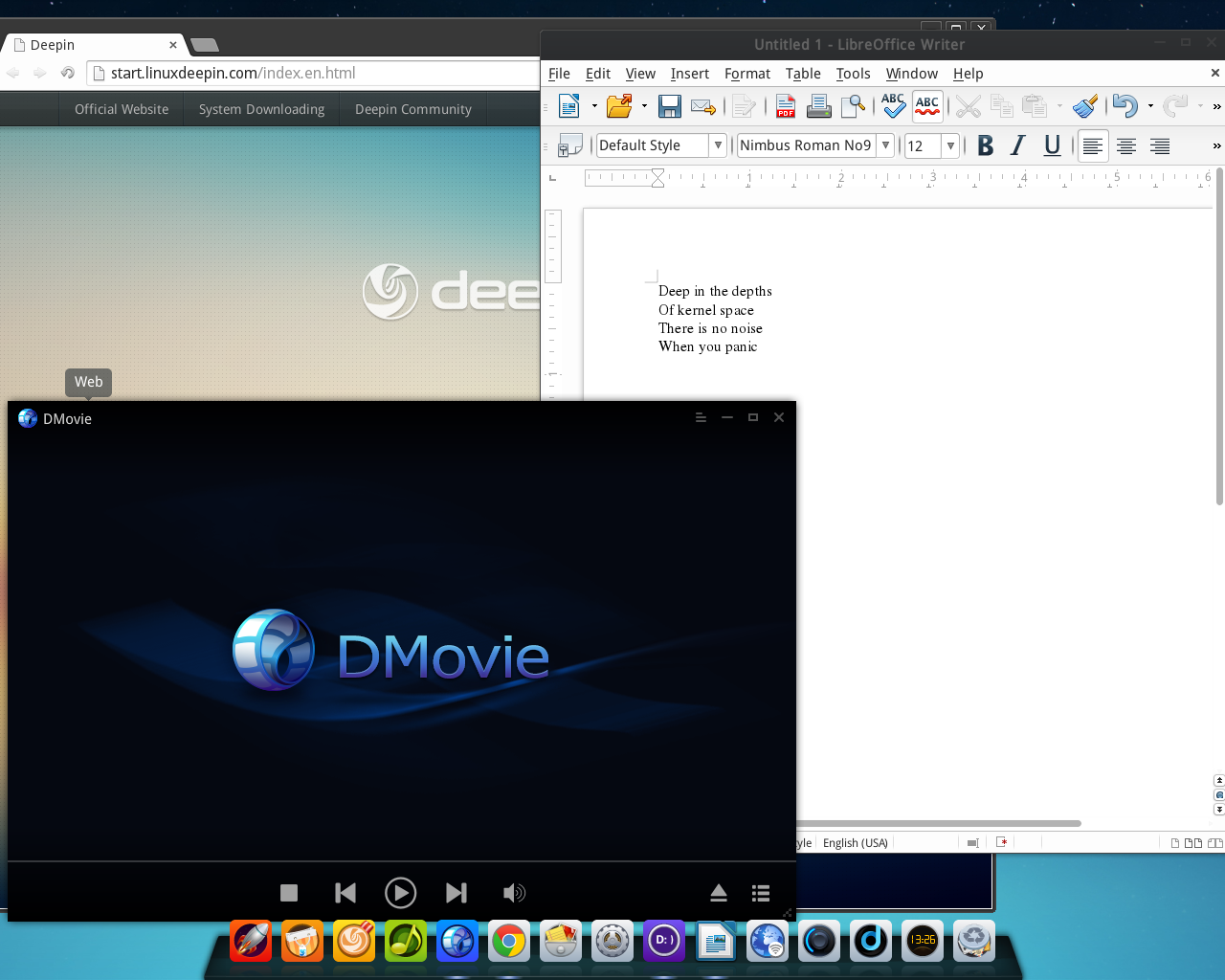 deepin desktop screenshot: 2014 apps