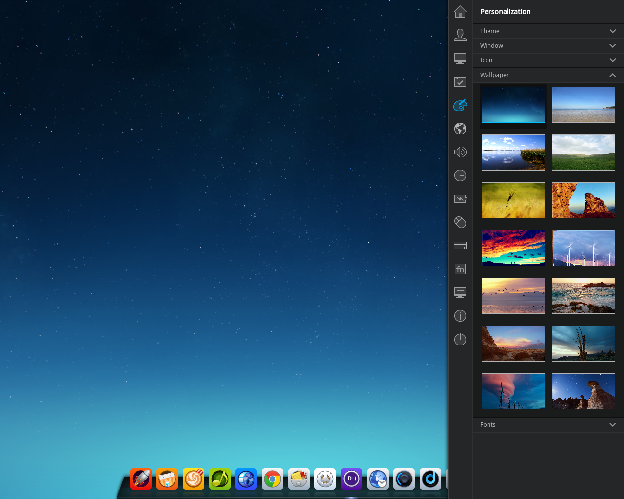 deepin desktop screenshot: 2014 settings
