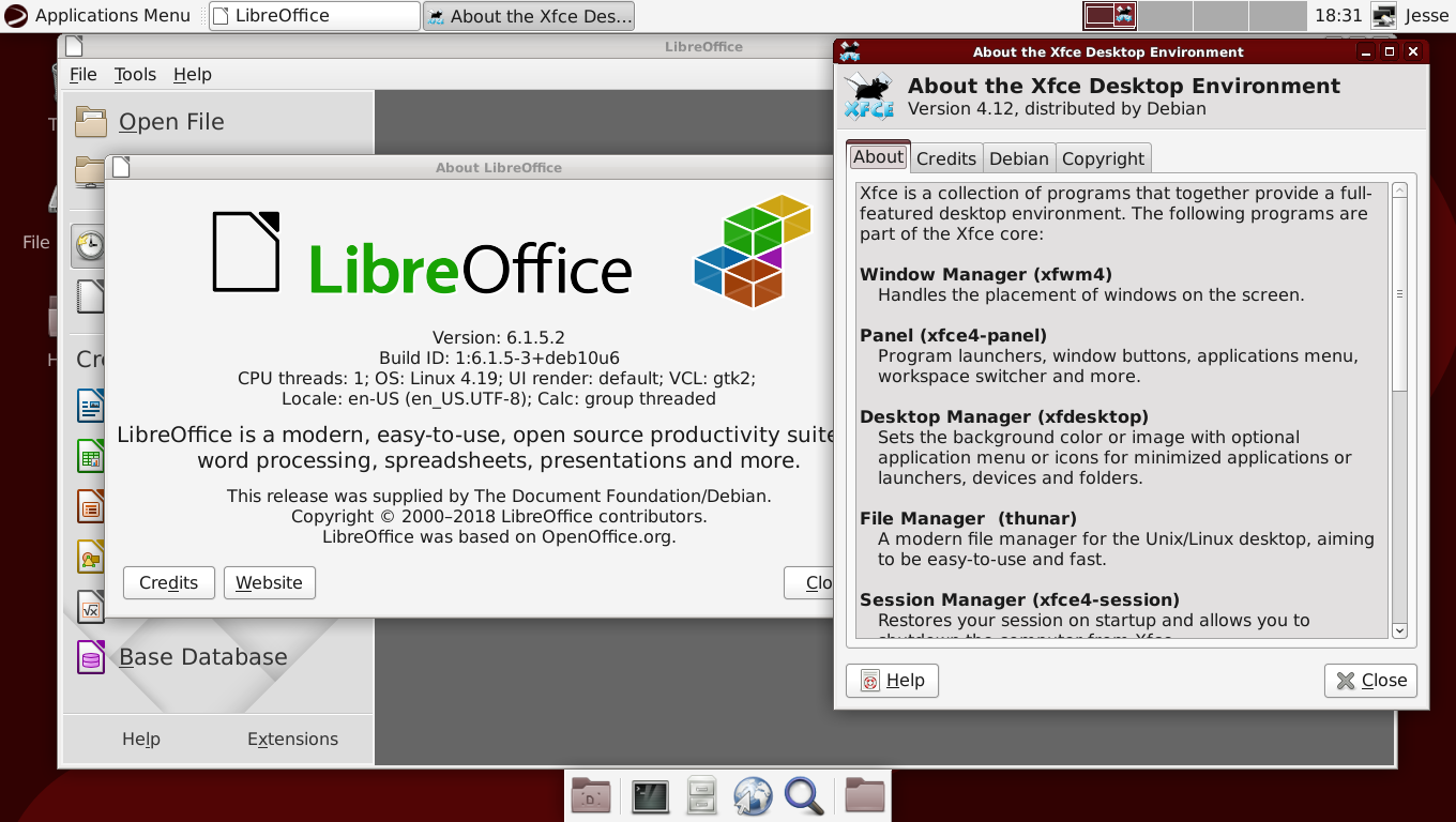 Devuan desktop screenshot: 3.0.0 xfce
