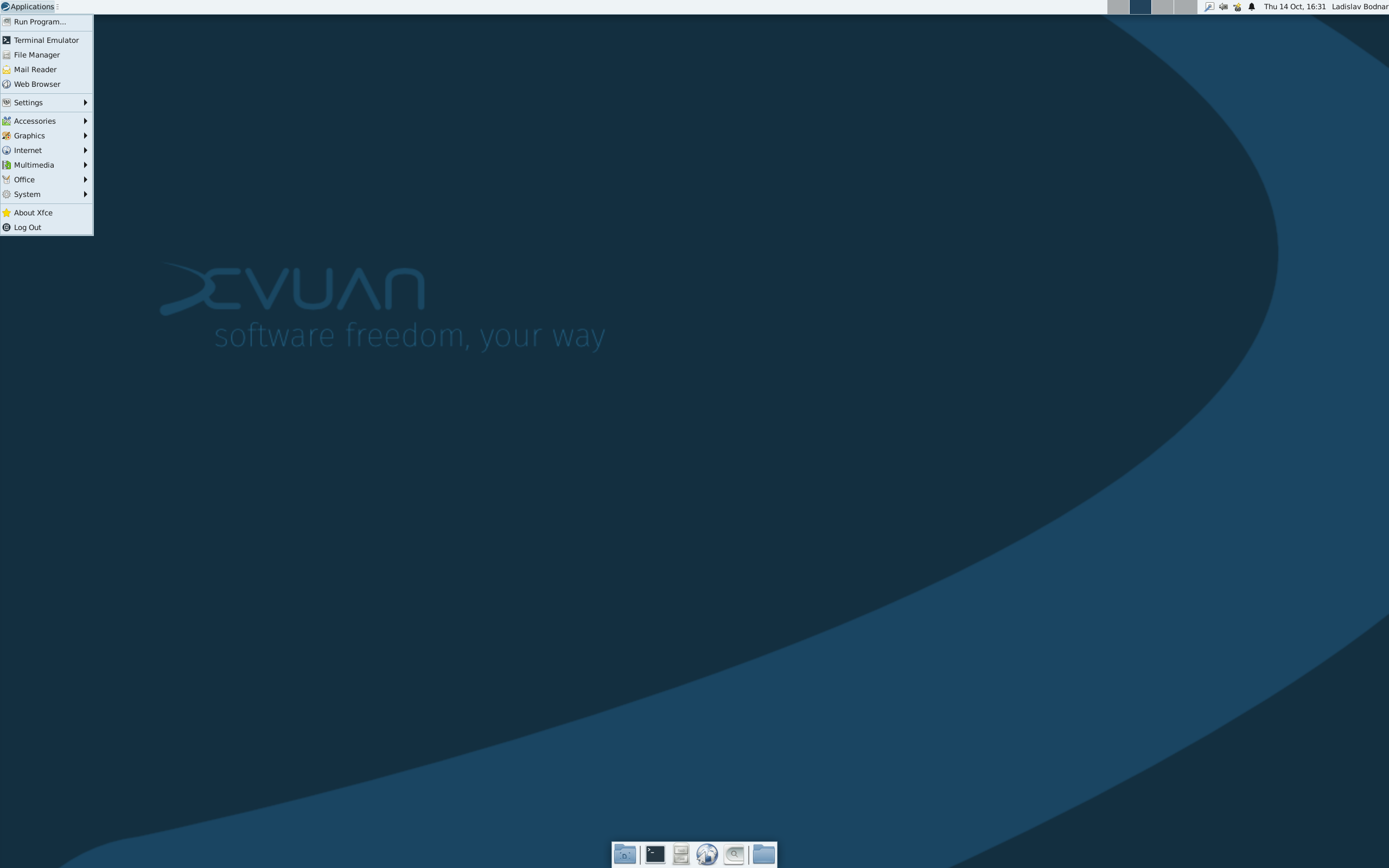 Devuan desktop screenshot: 4.0.0