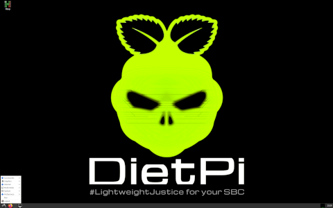 DietPi desktop screenshot: Distribution overview