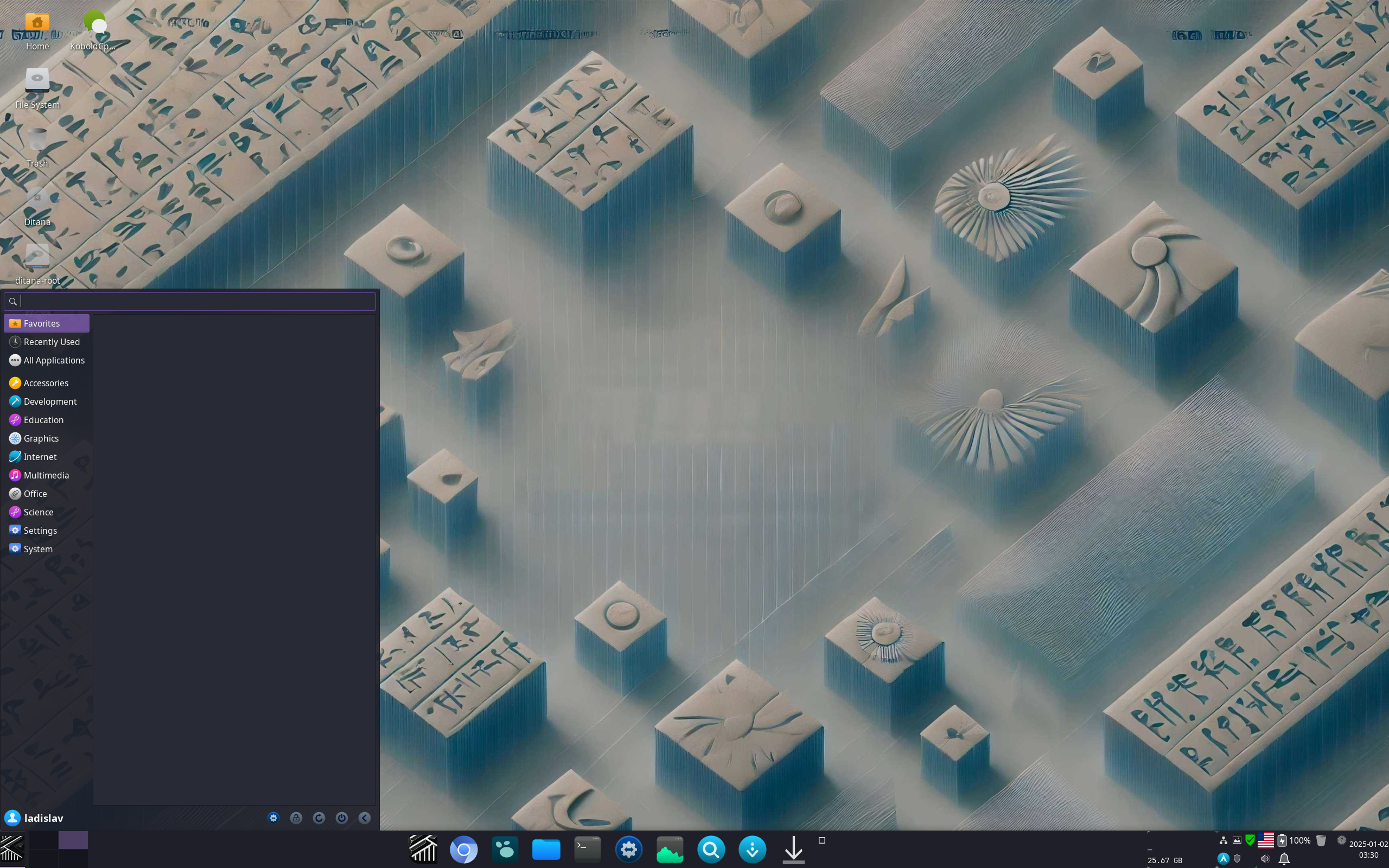 Ditana desktop screenshot: 0.9.0 beta