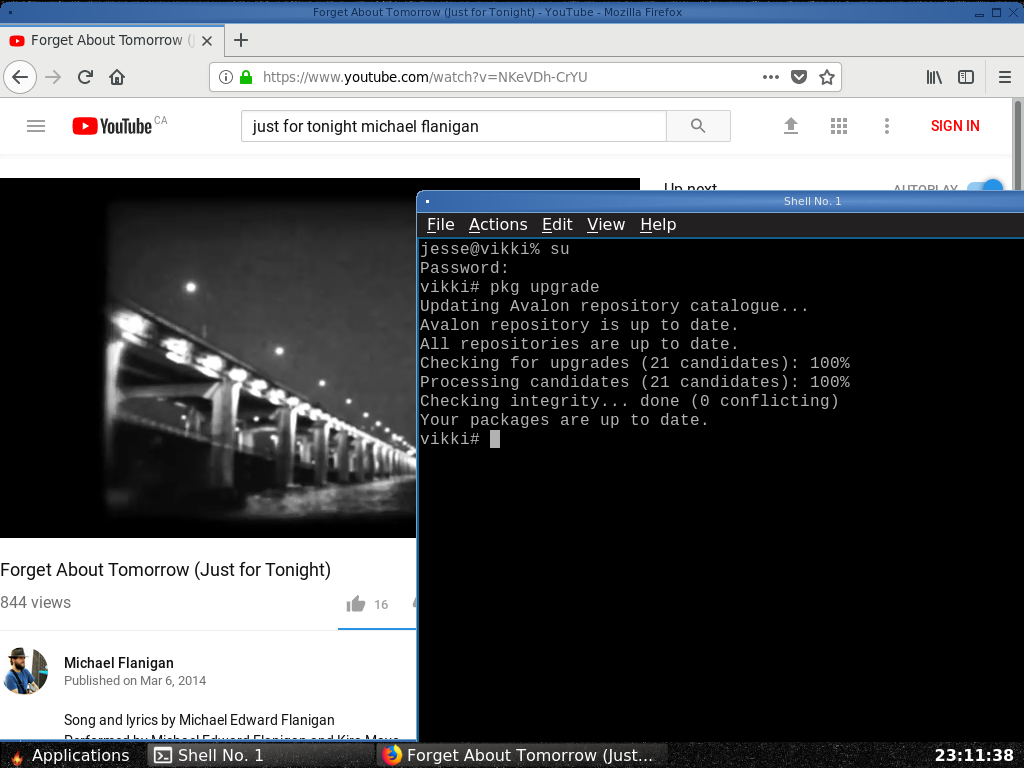 DragonFly desktop screenshot: 5.2.0 firefox
