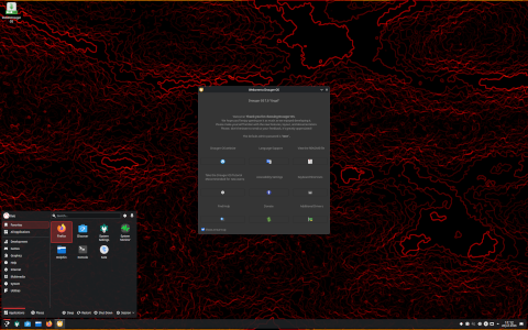 Drauger desktop screenshot: Distribution overview