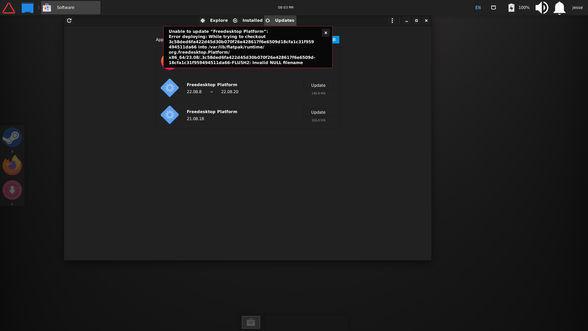 Drauger desktop screenshot: 7.6 update