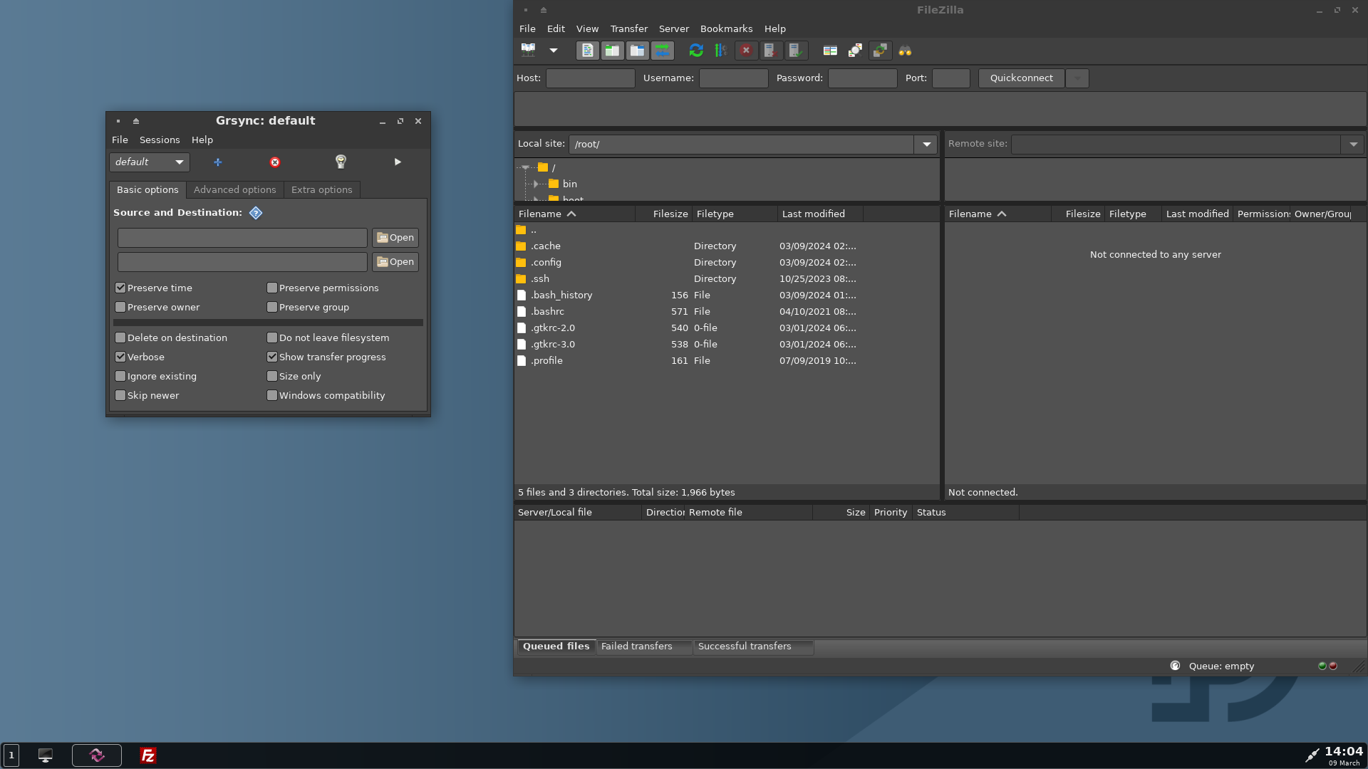 Dr.Parted desktop screenshot: 24.03 sync