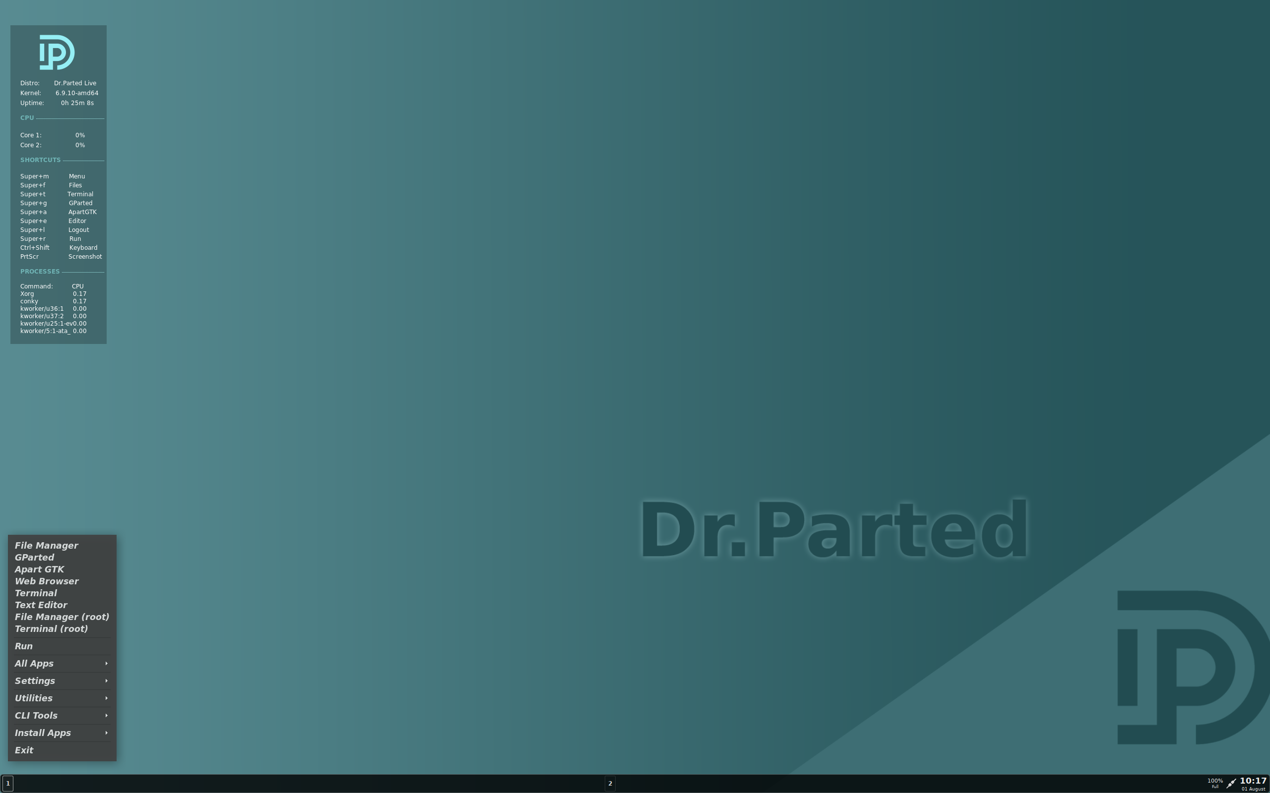 Dr.Parted desktop screenshot: 24.08