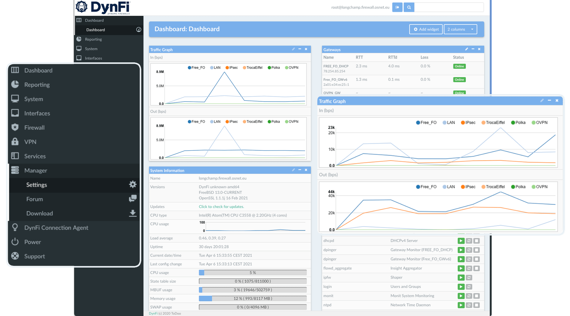 DynFi desktop screenshot: 2.00.000