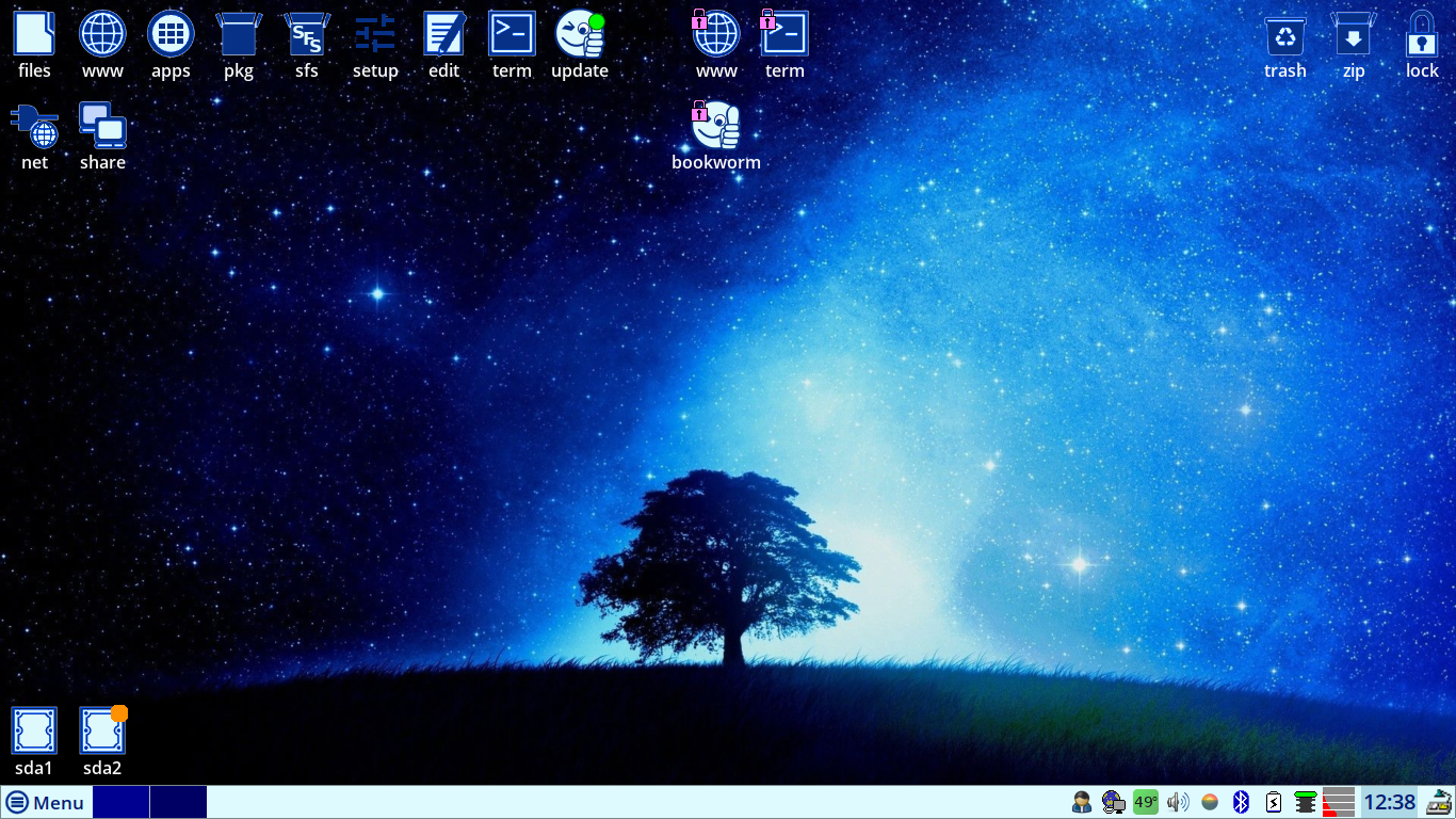 EasyOS desktop screenshot: 4.2 installed