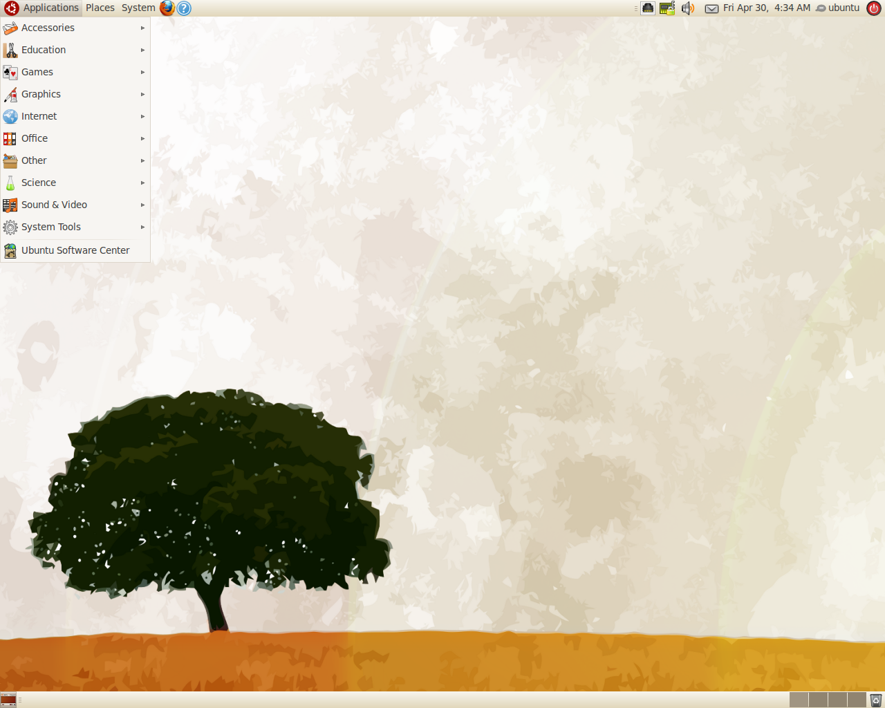Edubuntu desktop screenshot: 10.04