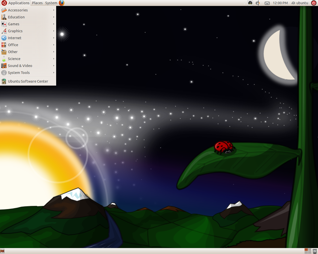 Edubuntu desktop screenshot: 11.04