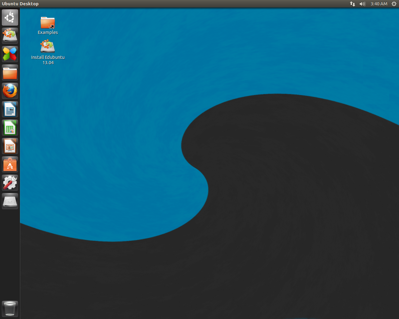 Edubuntu desktop screenshot: 13.04