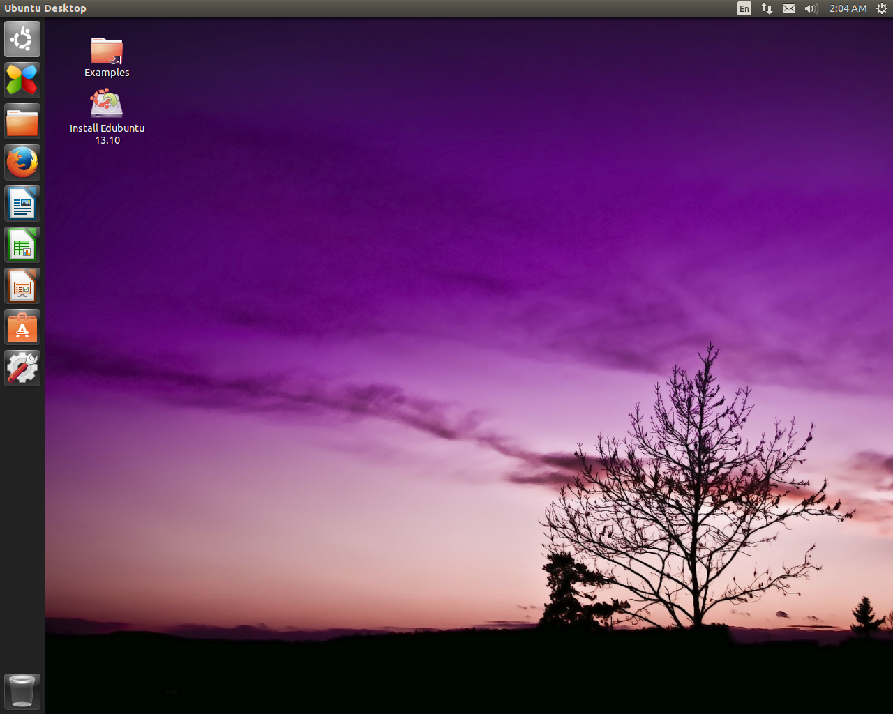 Edubuntu desktop screenshot: 13.10