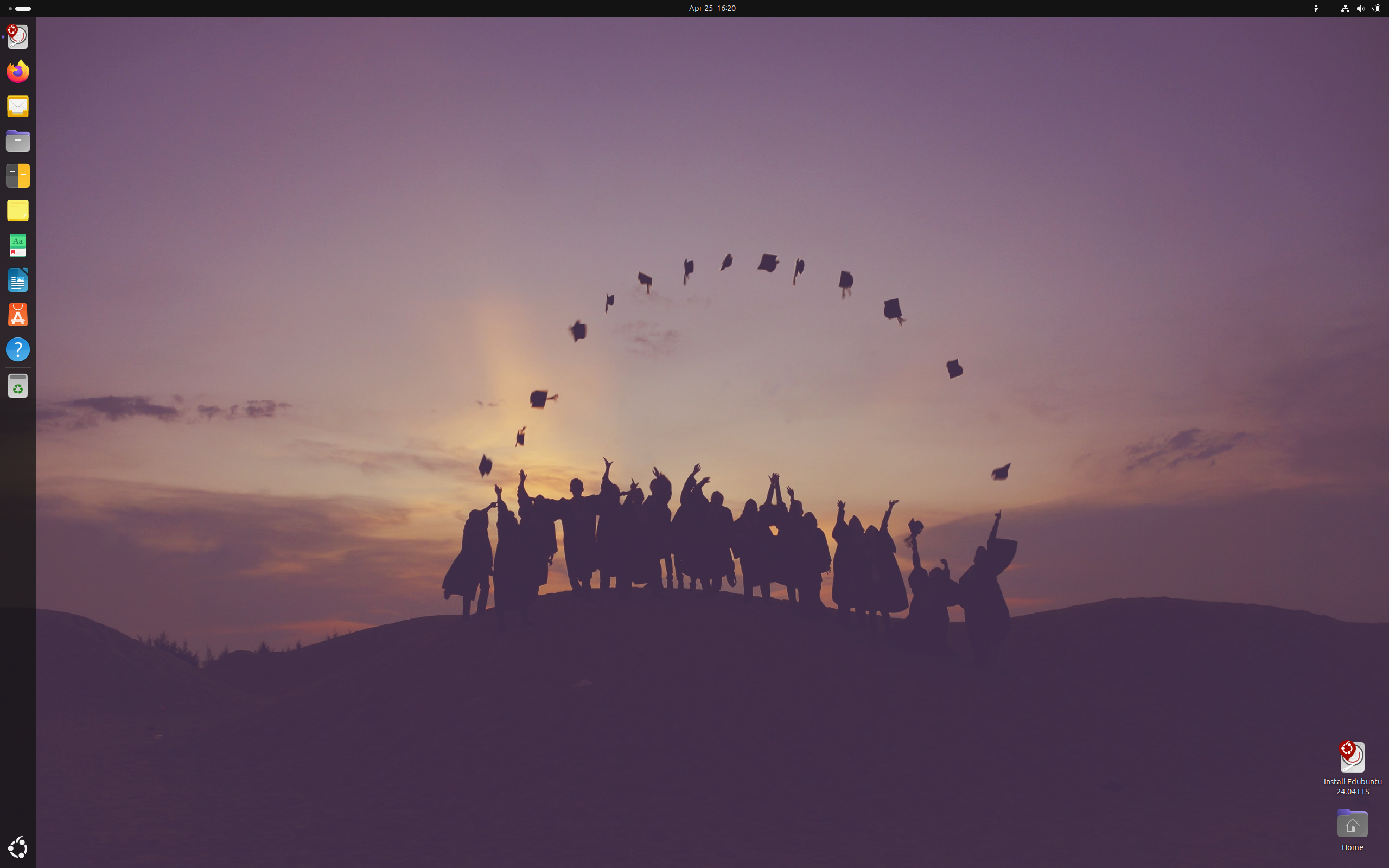 Edubuntu desktop screenshot: 24.04