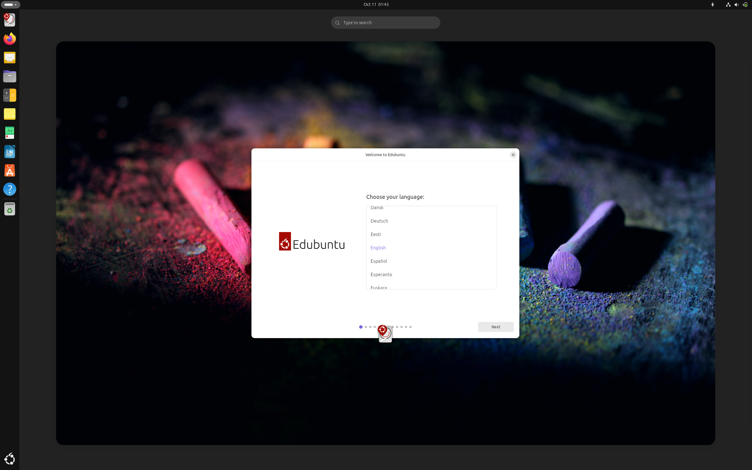 Edubuntu desktop screenshot: 24.10