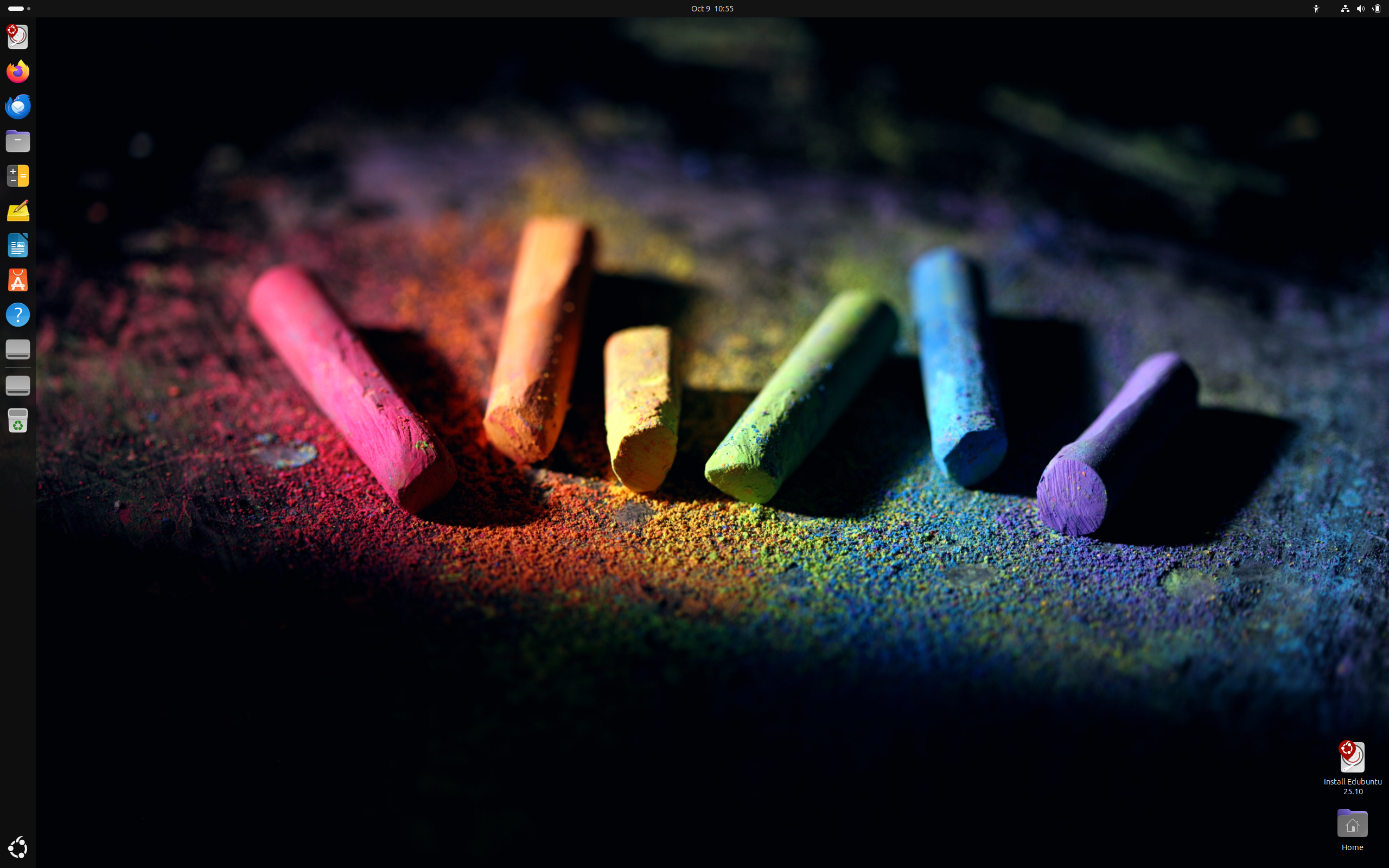 Edubuntu desktop screenshot: 25.10