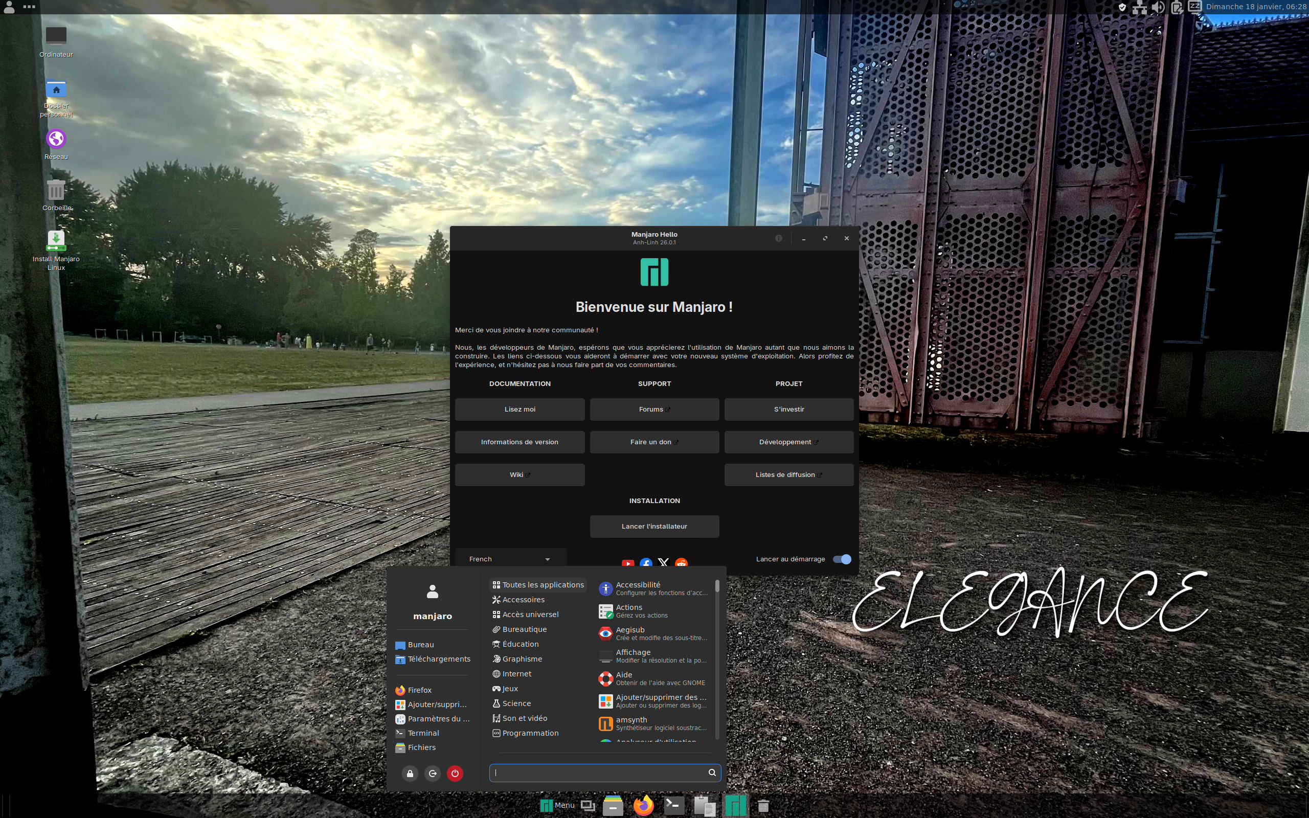 ELEGANCE desktop screenshot: 26.0.1