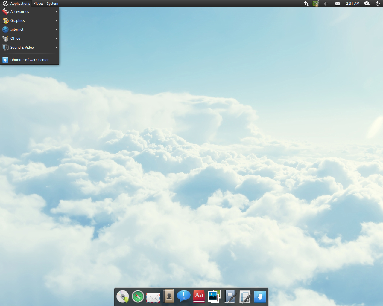 elementary desktop screenshot: 0.1