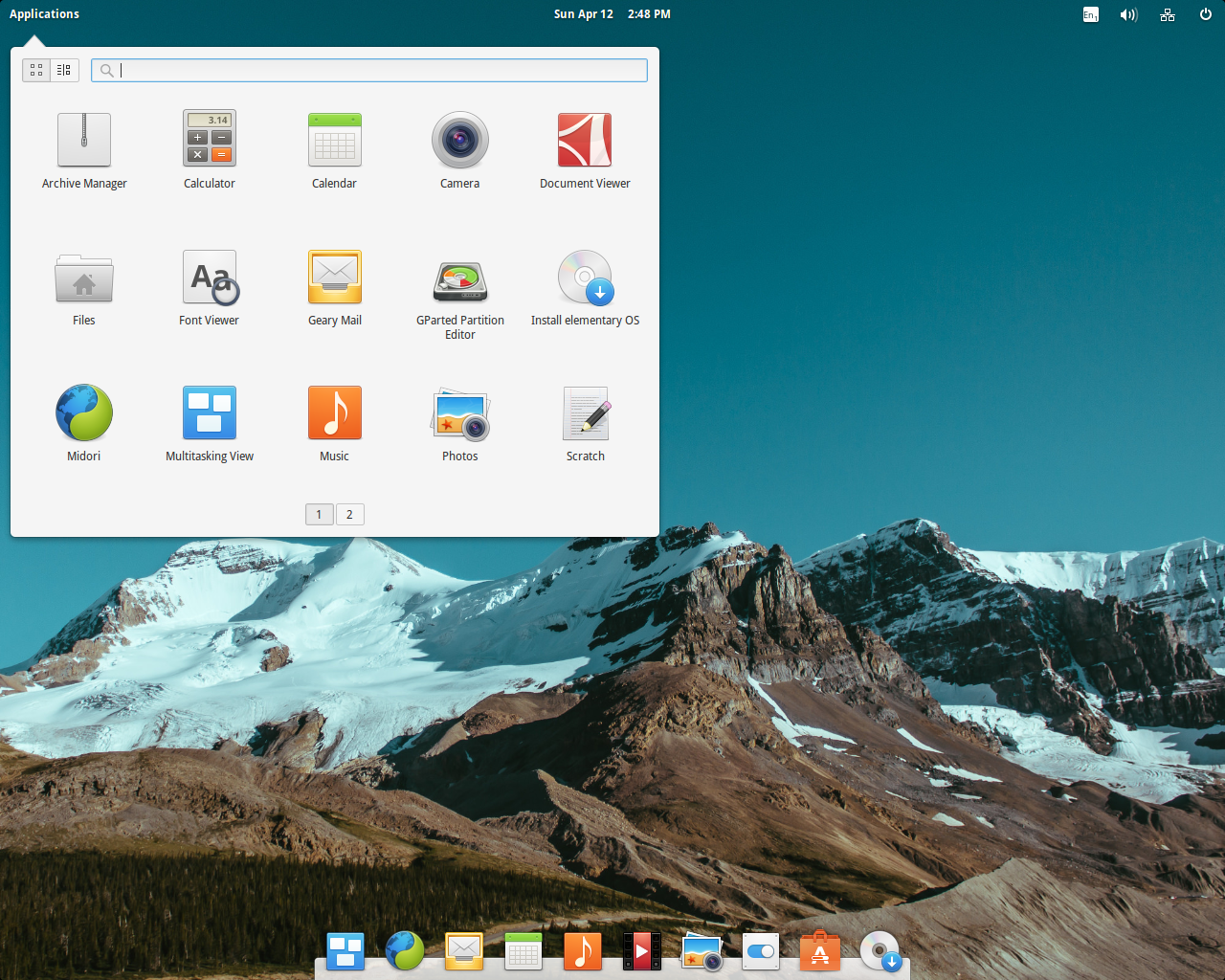 elementary desktop screenshot: 0.3 desktop