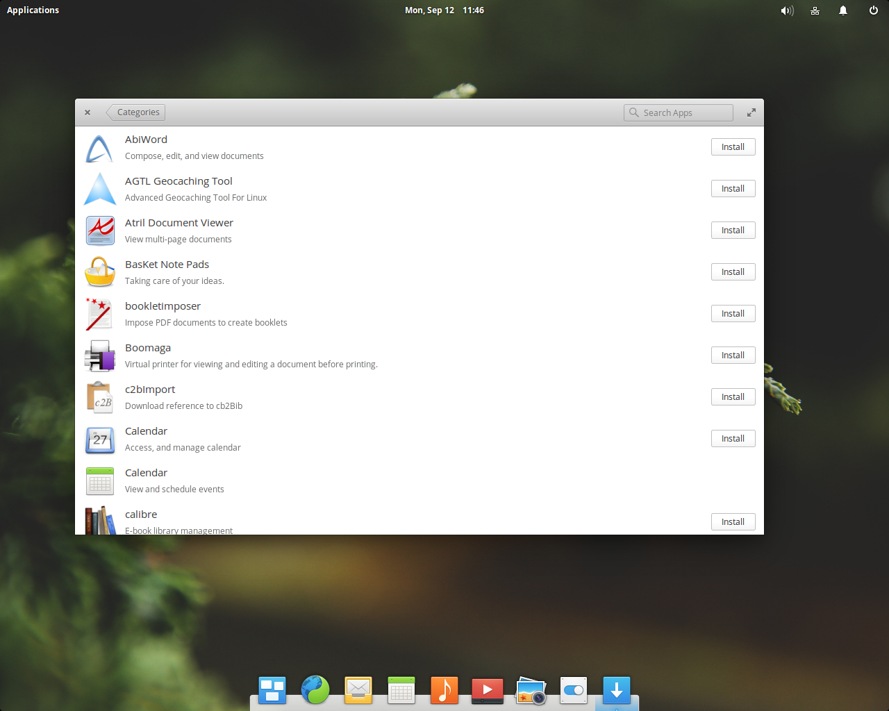 elementary desktop screenshot: 0.4 appcenter