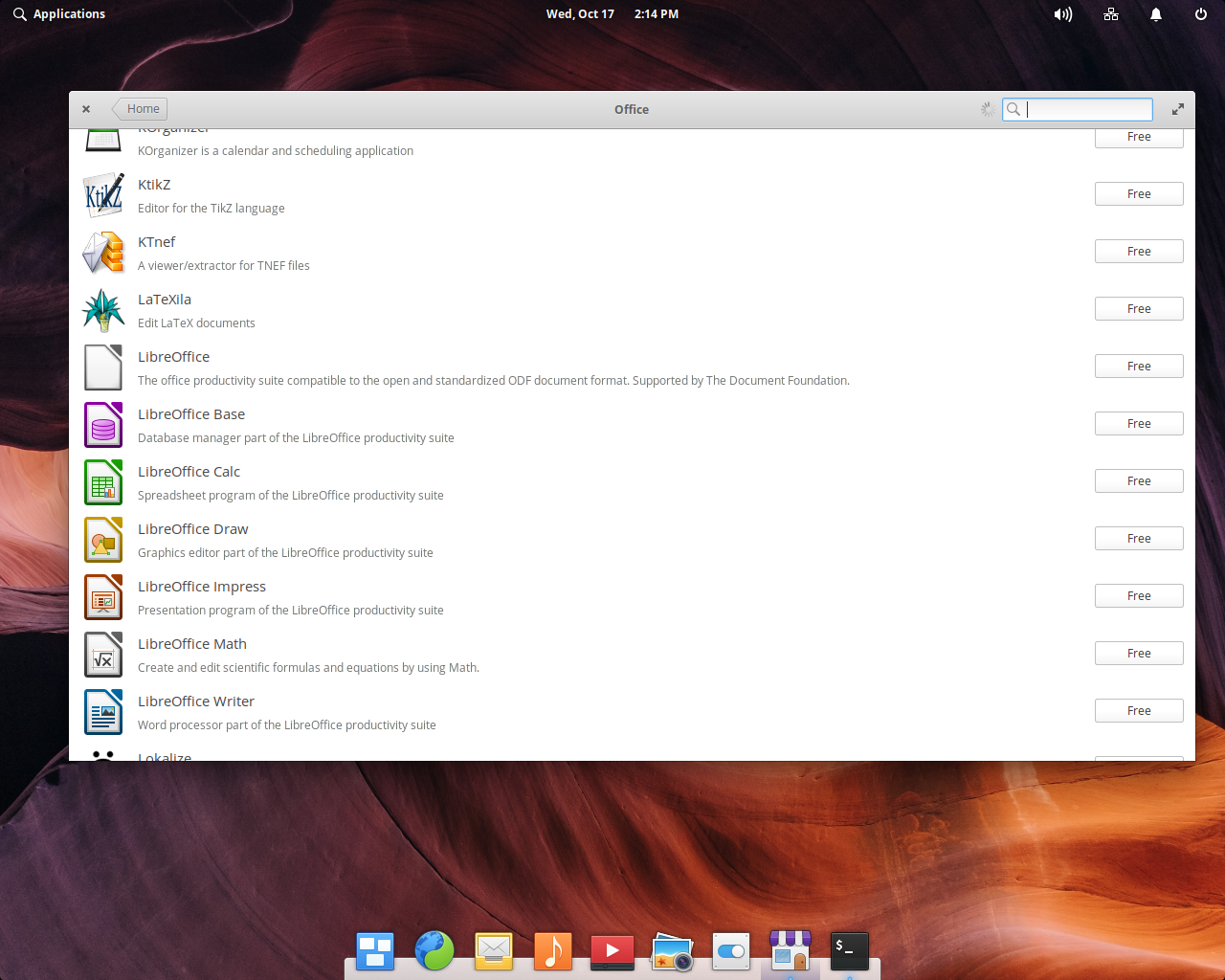 elementary desktop screenshot: 5.0 app store