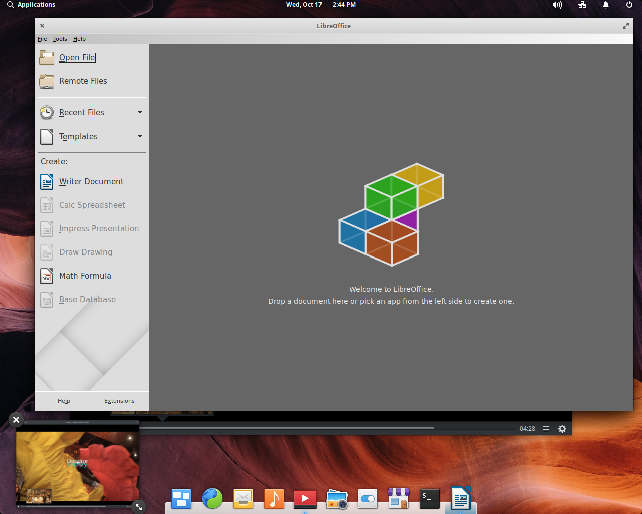 elementary desktop screenshot: 5.0 preview
