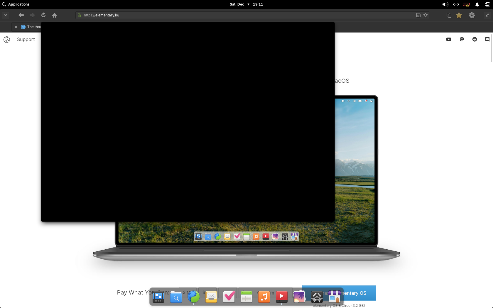 elementary desktop screenshot: 8.0 video