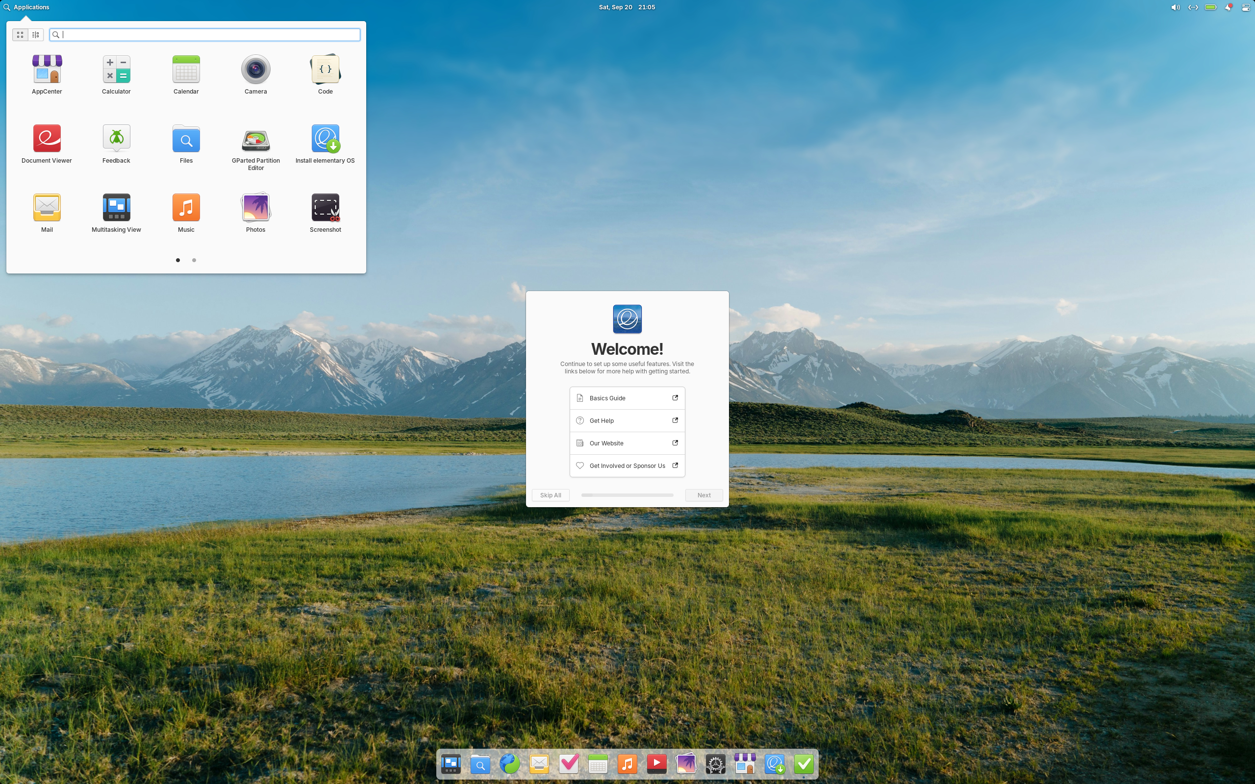 elementary desktop screenshot: 8.0.2