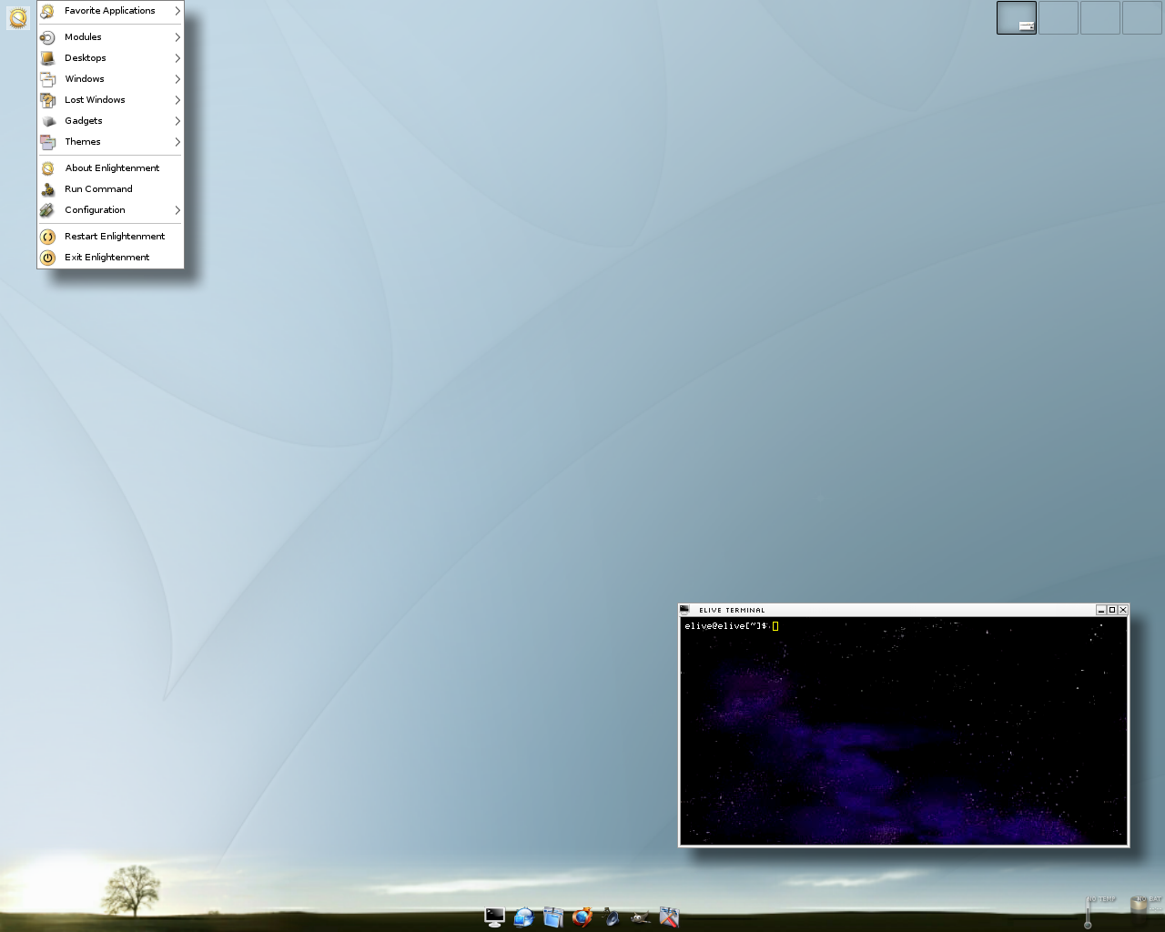 Elive desktop screenshot: 0.3