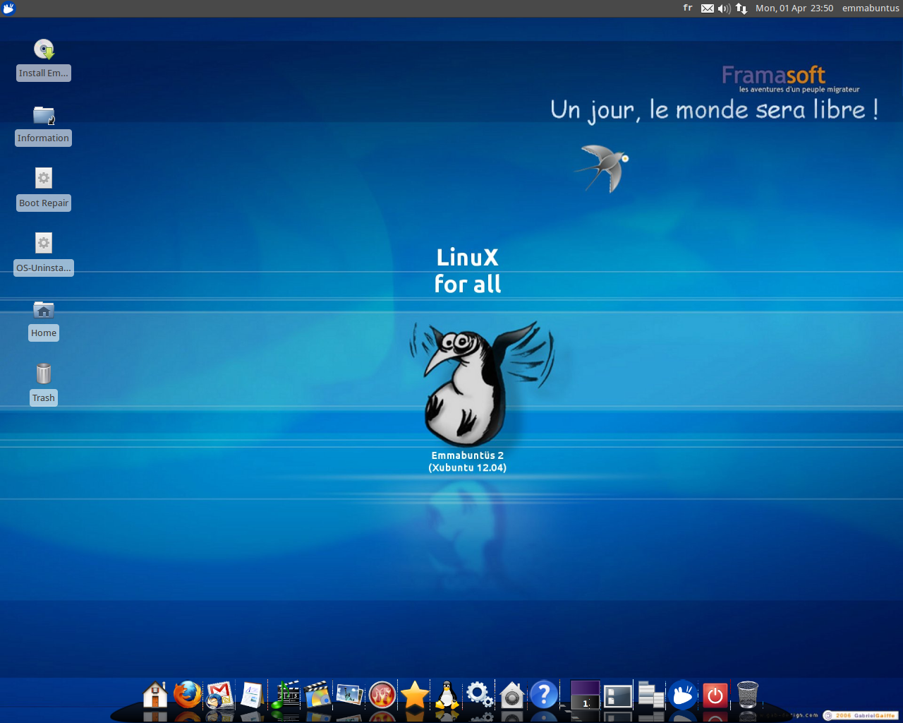 Emmabuntüs desktop screenshot: 12.04.2 1.04