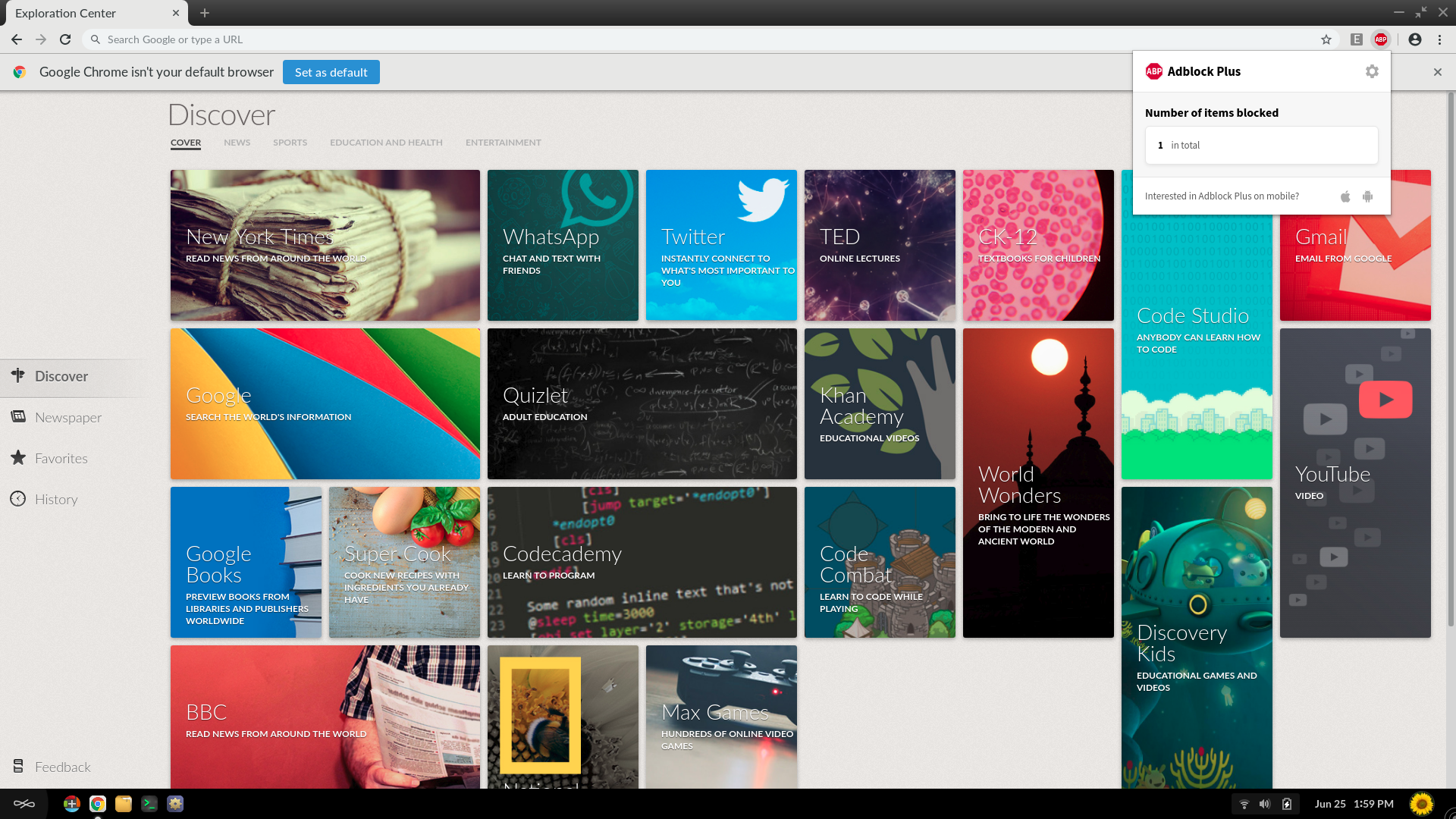Endless desktop screenshot: 3.6.0 discover