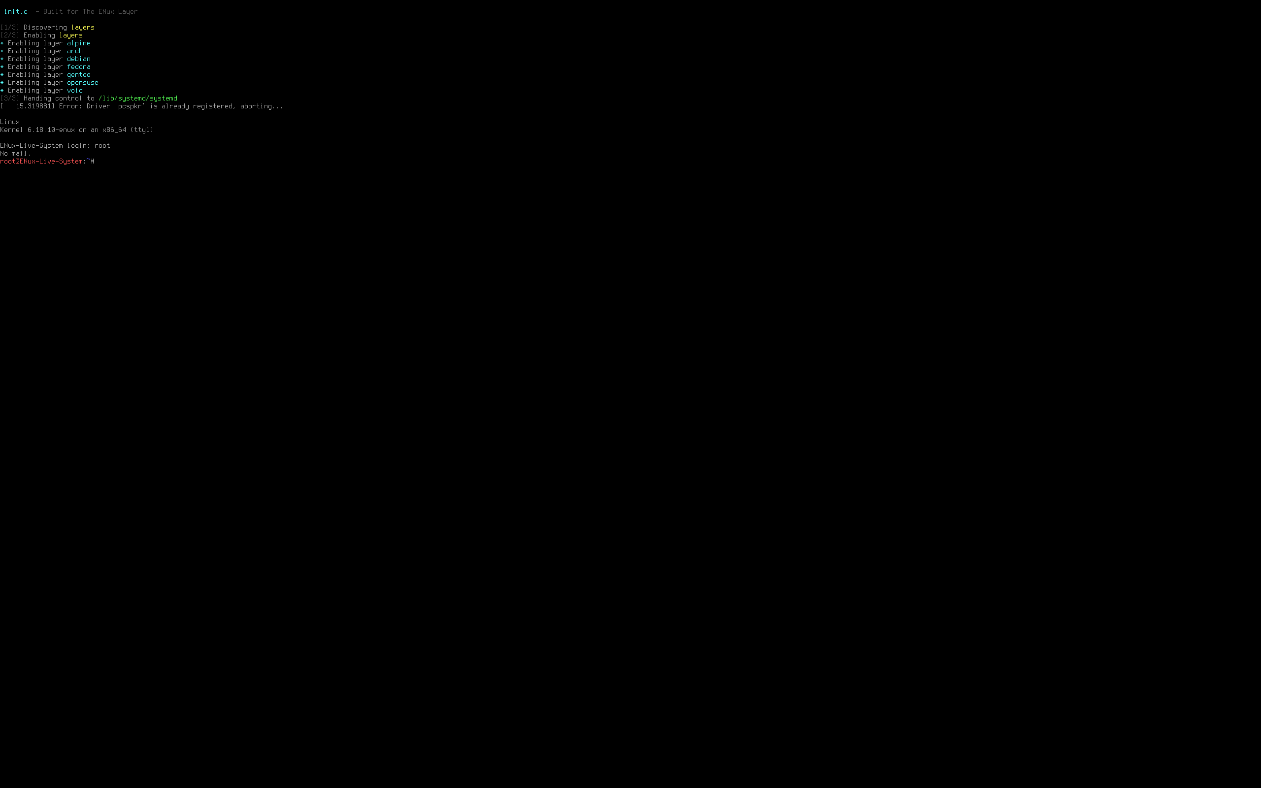 ENux desktop screenshot: 6.0.1